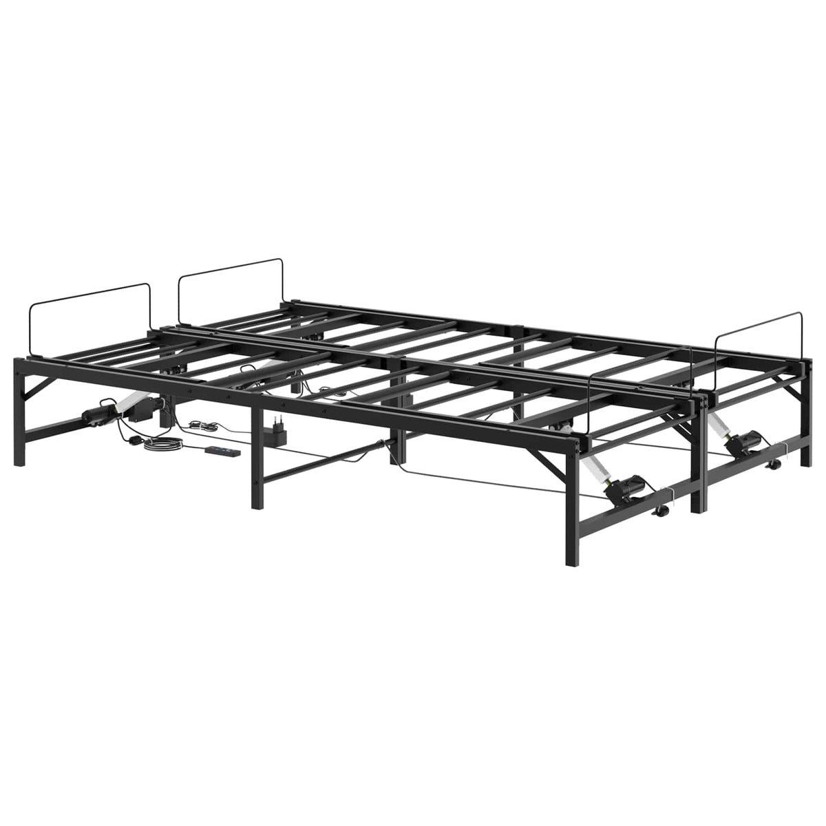 Električni podesivi okvir kreveta Crna 140 x 200 cm Čelik