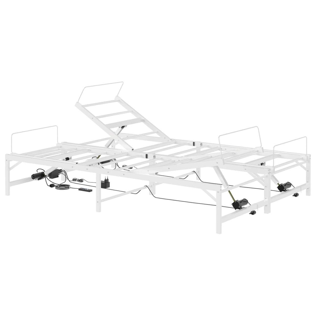 Električni podesivi okvir kreveta Bijela 140 x 190 cm Čelik