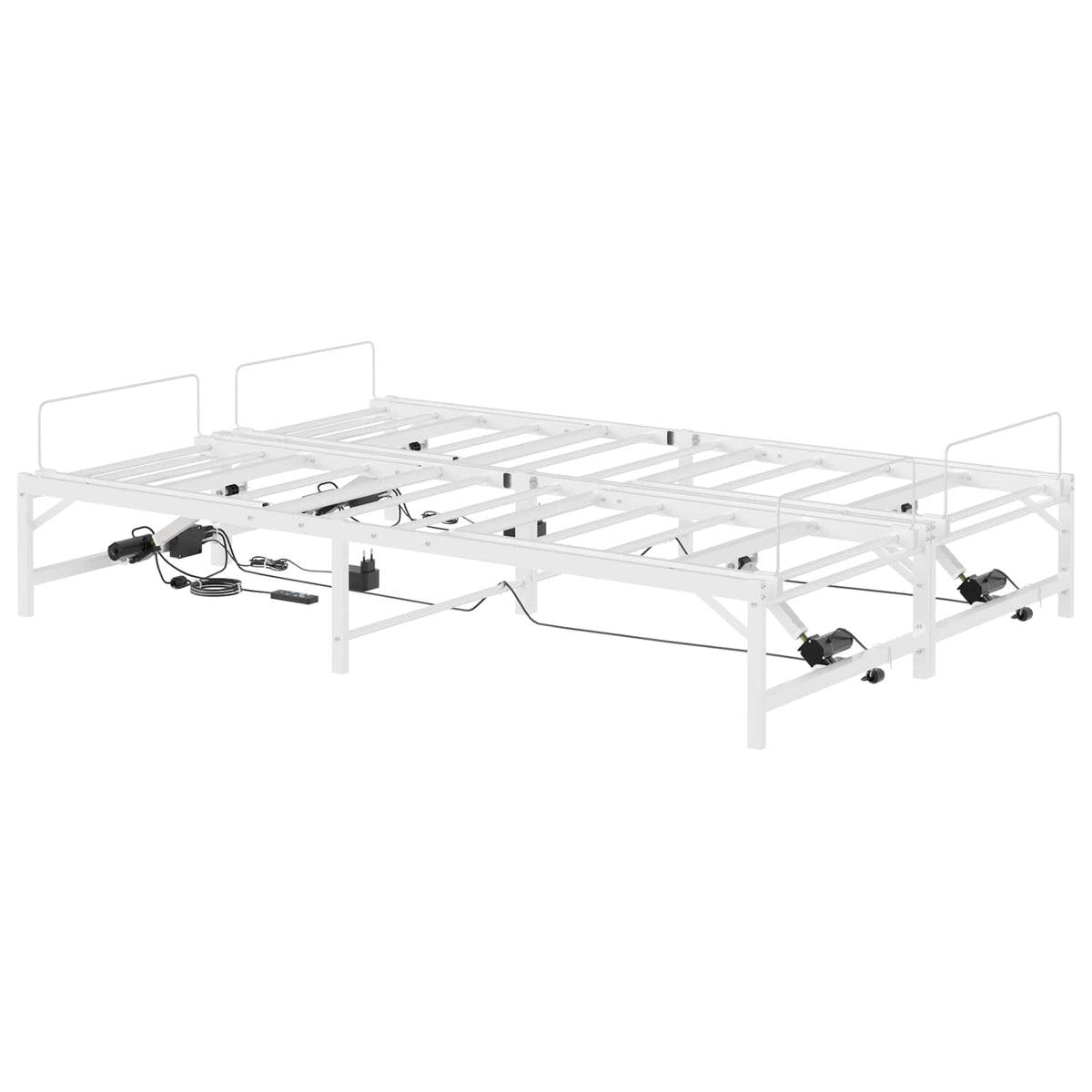Električni podesivi okvir kreveta Bijela 140 x 200 cm Čelik