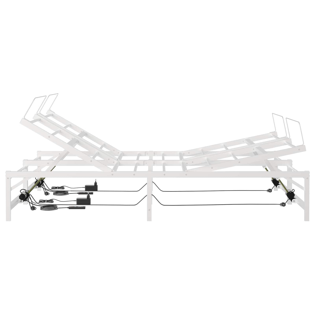 Električni podesivi okvir kreveta Bijela 140 x 200 cm Čelik
