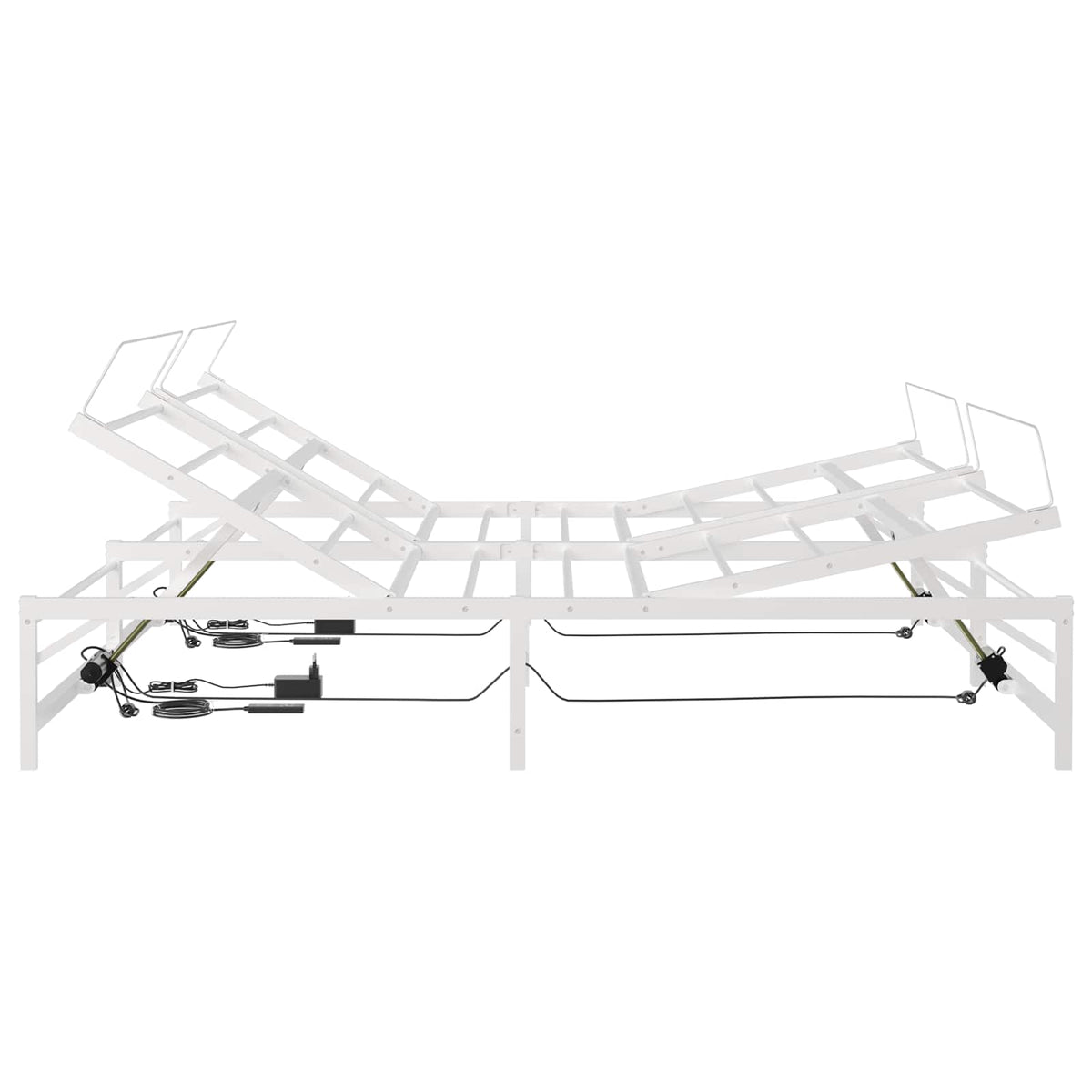 Električni podesivi okvir kreveta Bijela 90 x 213 cm Čelik