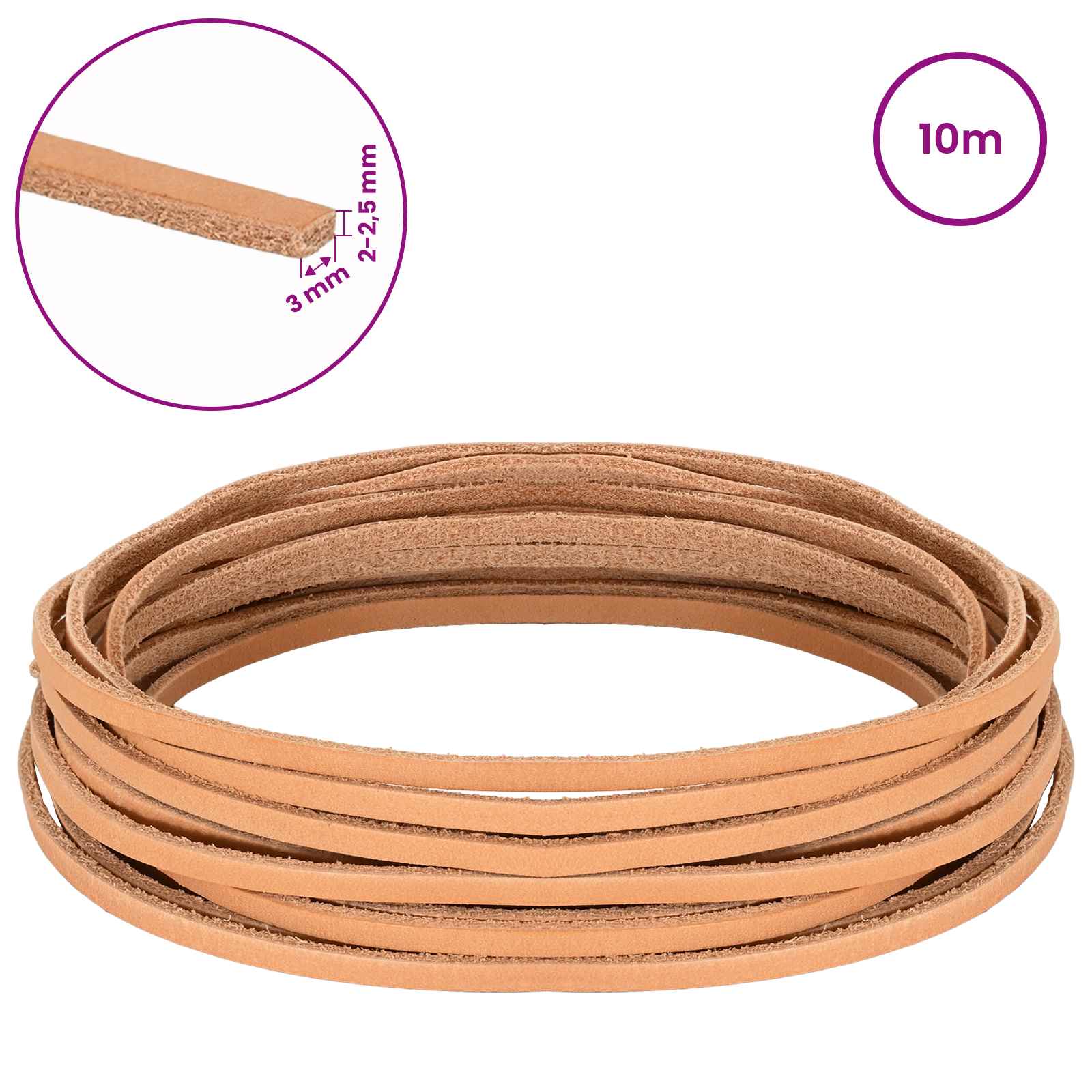 Kožni Remen Svijetlosmeđa 1000 x 0,3 cm Koža