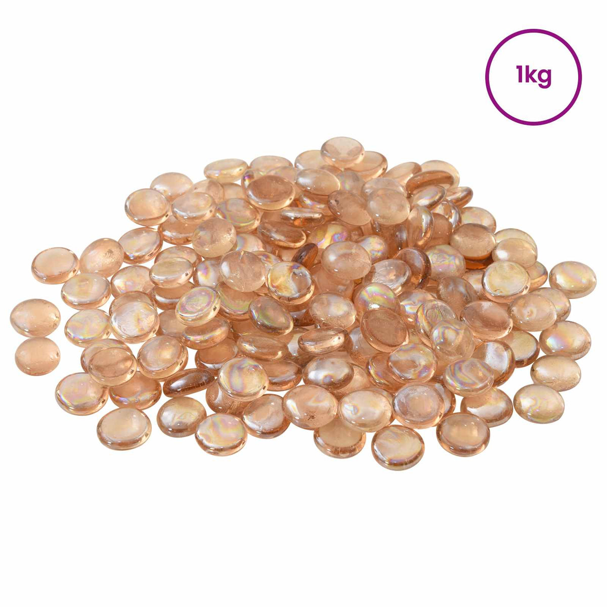 Stakleni nugget 17-19 mm Aqua crvena Stakl