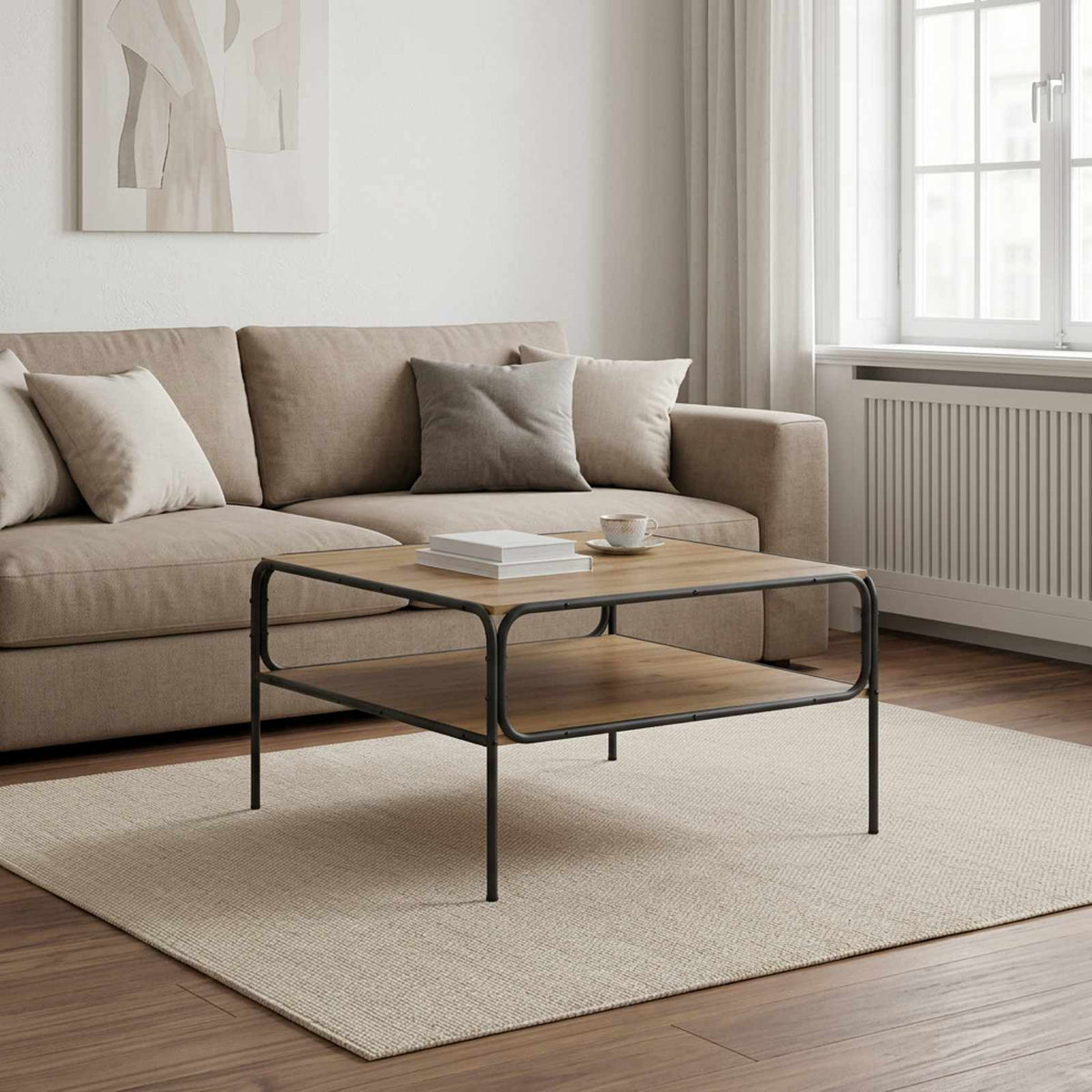 Bocni stol Hrast artisan 100 x 50 x 46 cm Konstruirano drvo