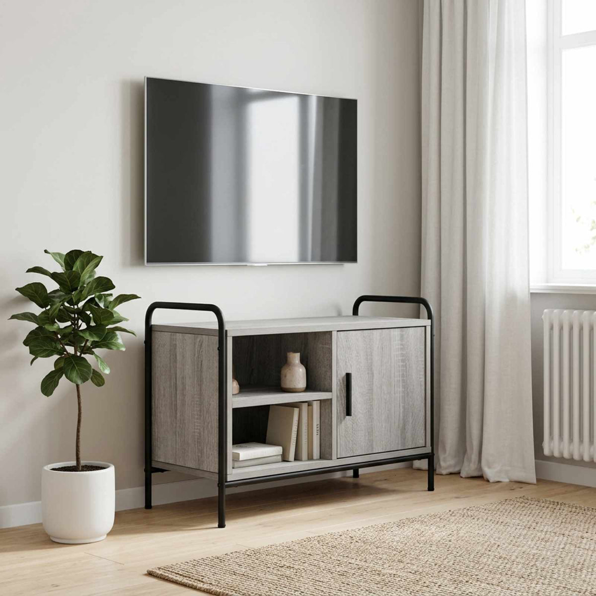 TV ormar 133 x 33 x 50 cm Siva Sonoma Konstruirano drvo