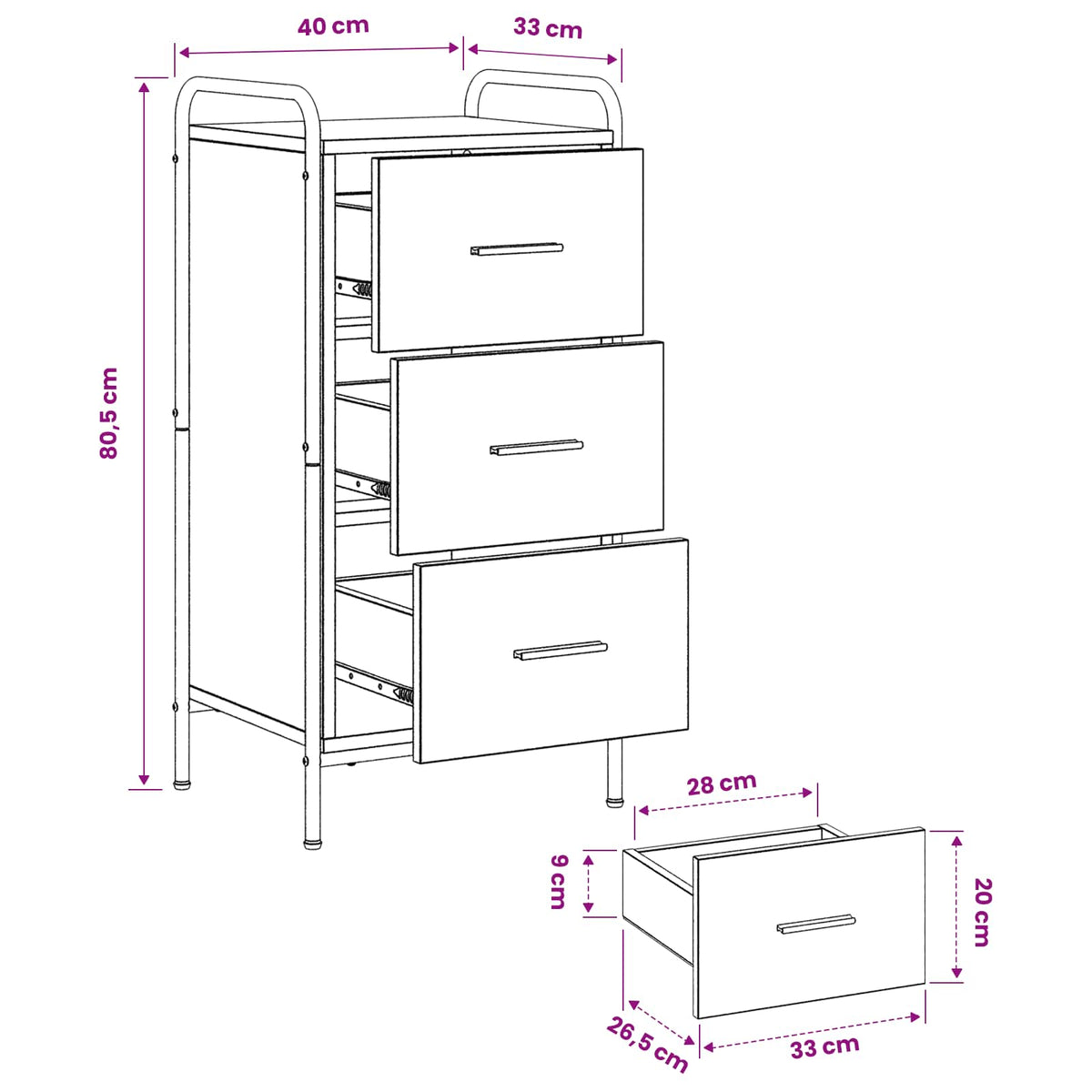 Kreveta Crni hrast 97 x 33 x 81 cm Konstruirano drvo