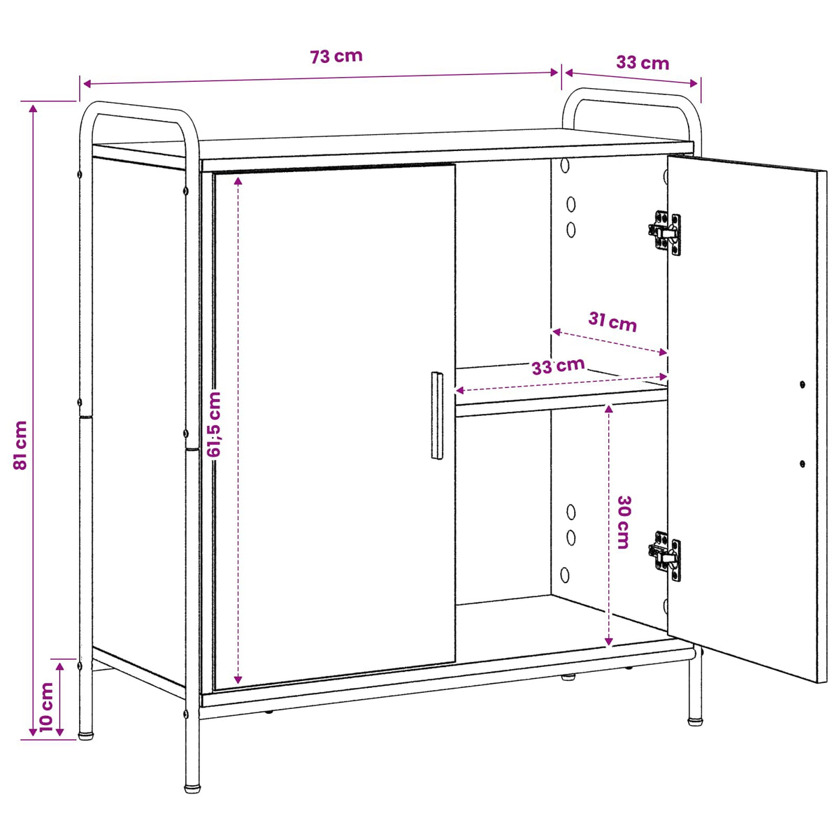 Kreveta Dimljeni hrast 97 x 33 x 81 cm Konstruirano drvo