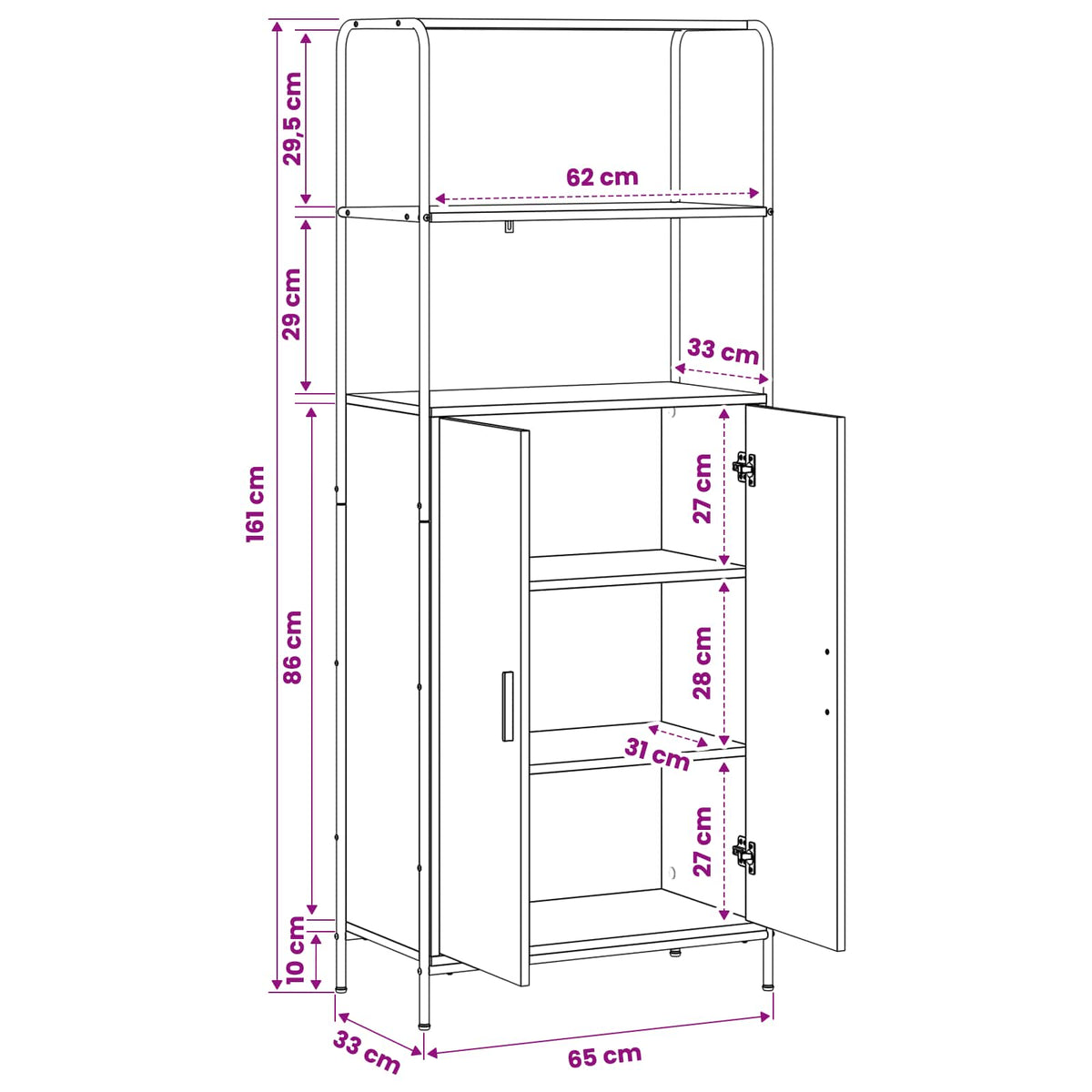 Highboard Hrast sonoma 40 x 33 x 161 cm Konstruirano drvo