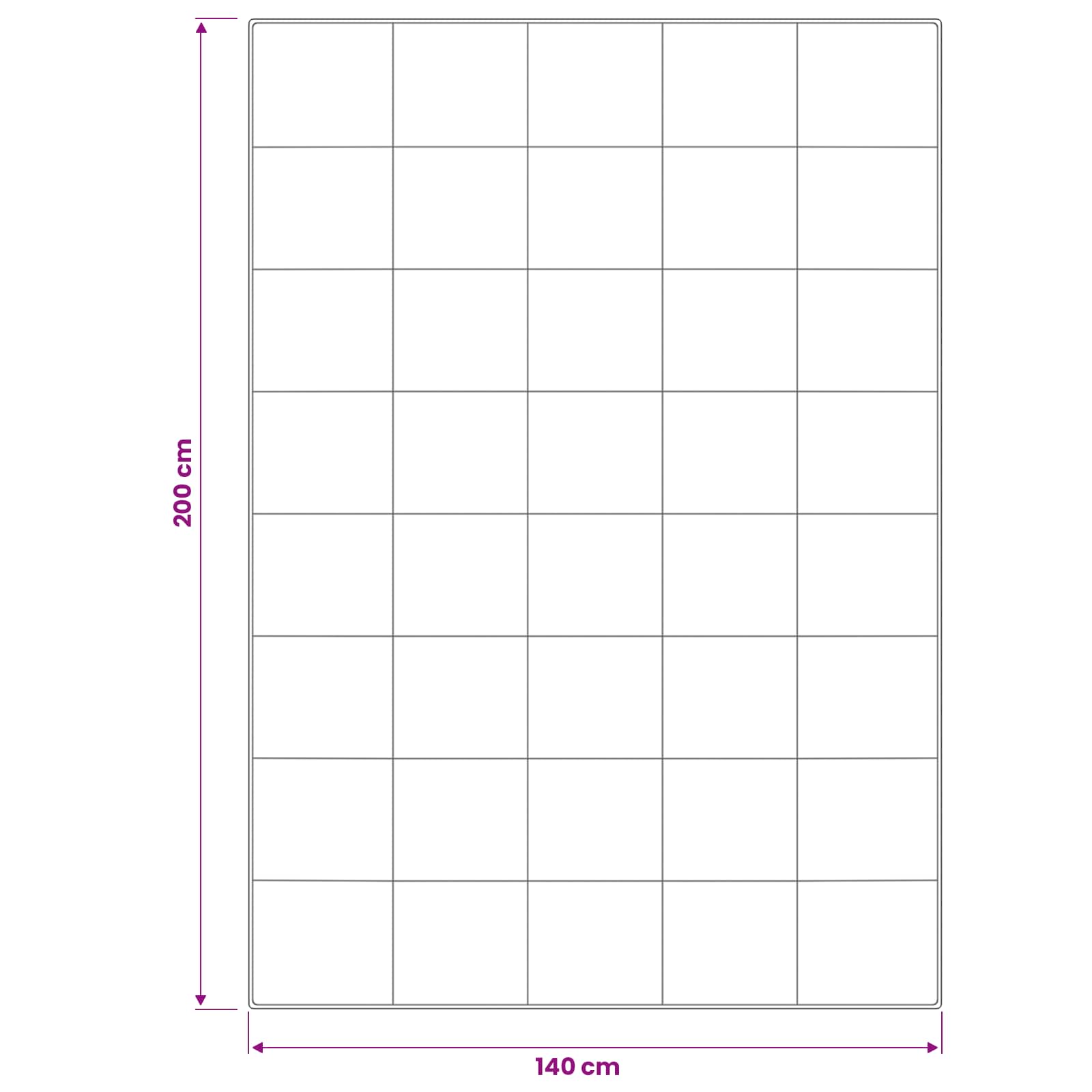 Poplun 140x200 cm Zima 450 GSM Australska vuna Bijela