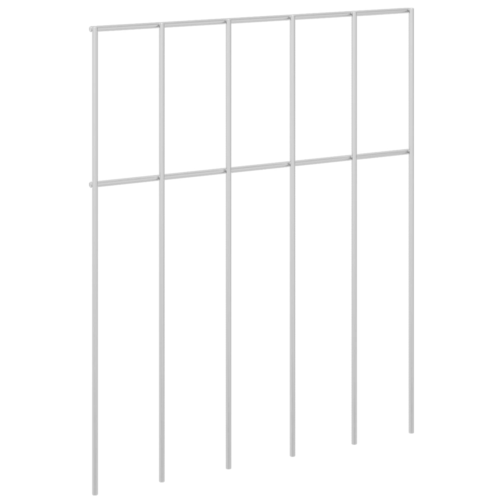 Panel vrtne ograde 12 pcs Pocinčani čelik Srebrna