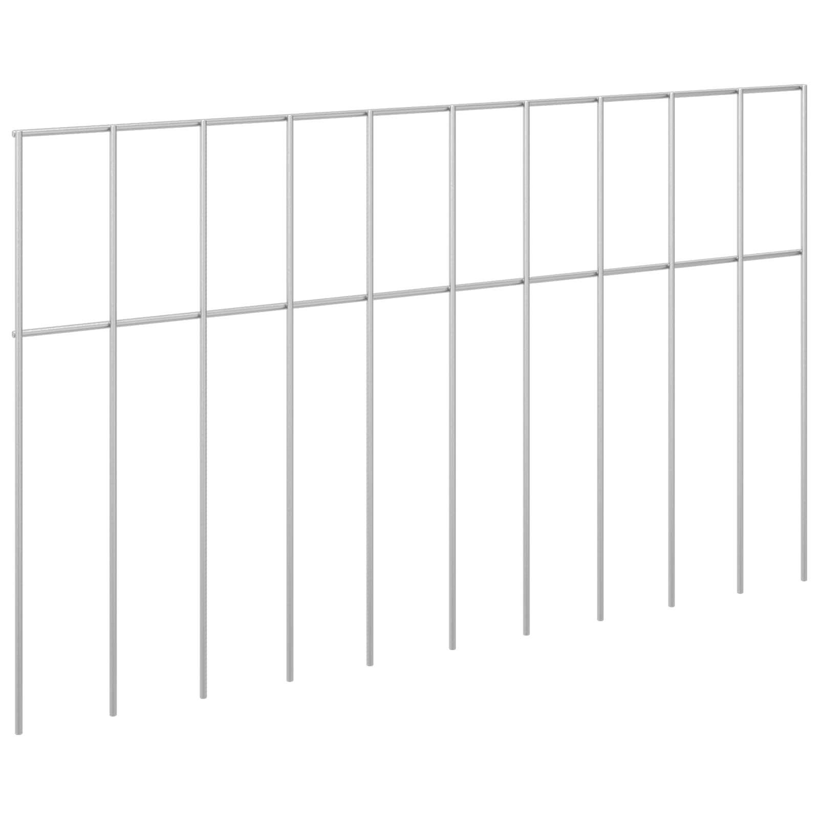 Panel vrtne ograde 12 pcs Pocinčani čelik Srebrna