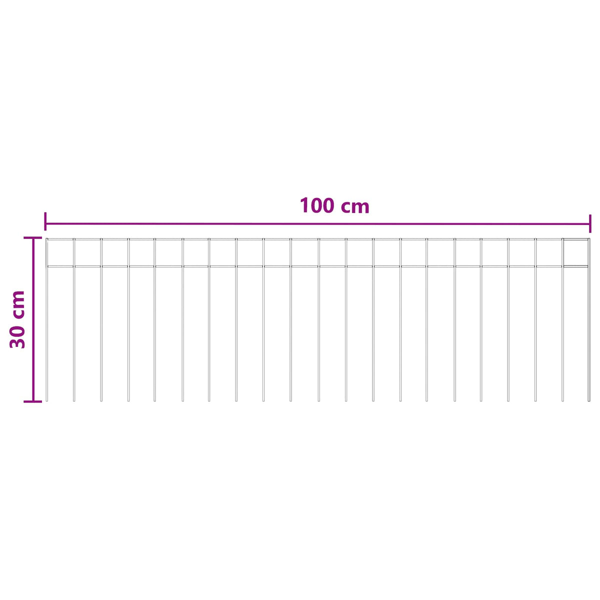 Panel vrtne ograde 48 kom. 100 x 30 cm Pocinčani čelik Srebrna