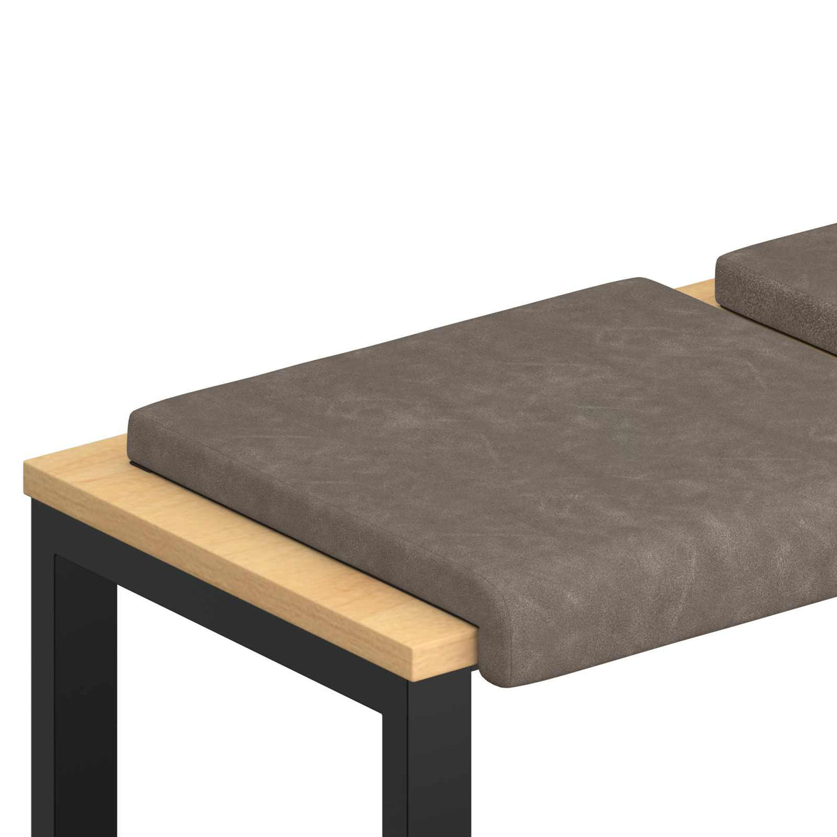 Jastučić za klupu 2 kom. Umjetna koža Siva Dubina 35 cm