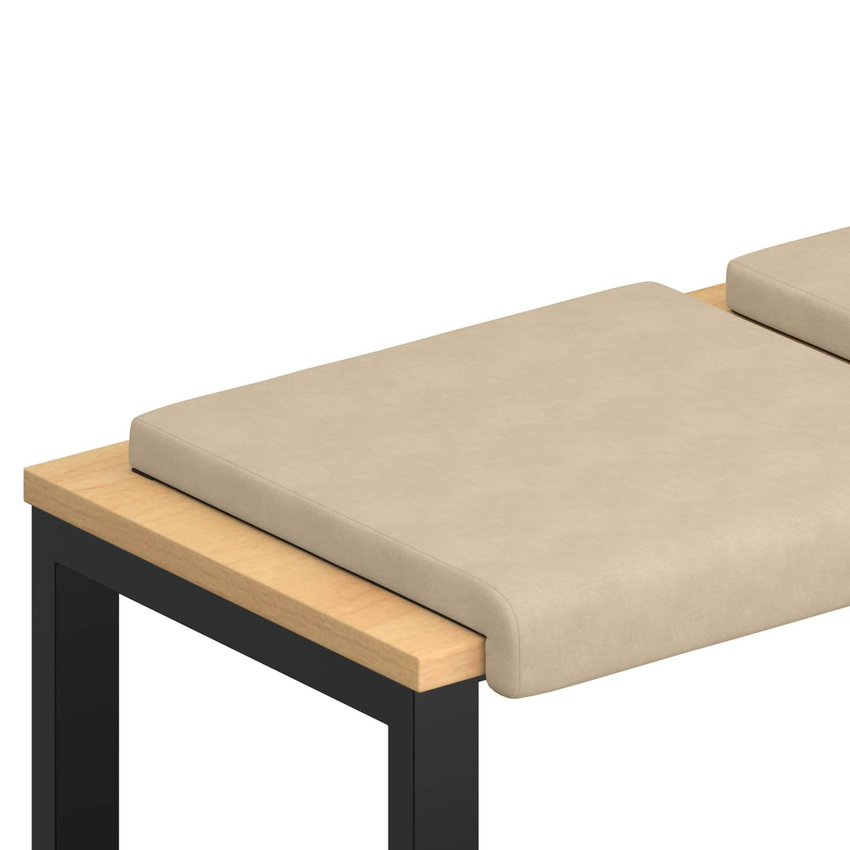 Jastučić za klupu 2 kom. Mikrovlakna Krem Dubina 35 cm