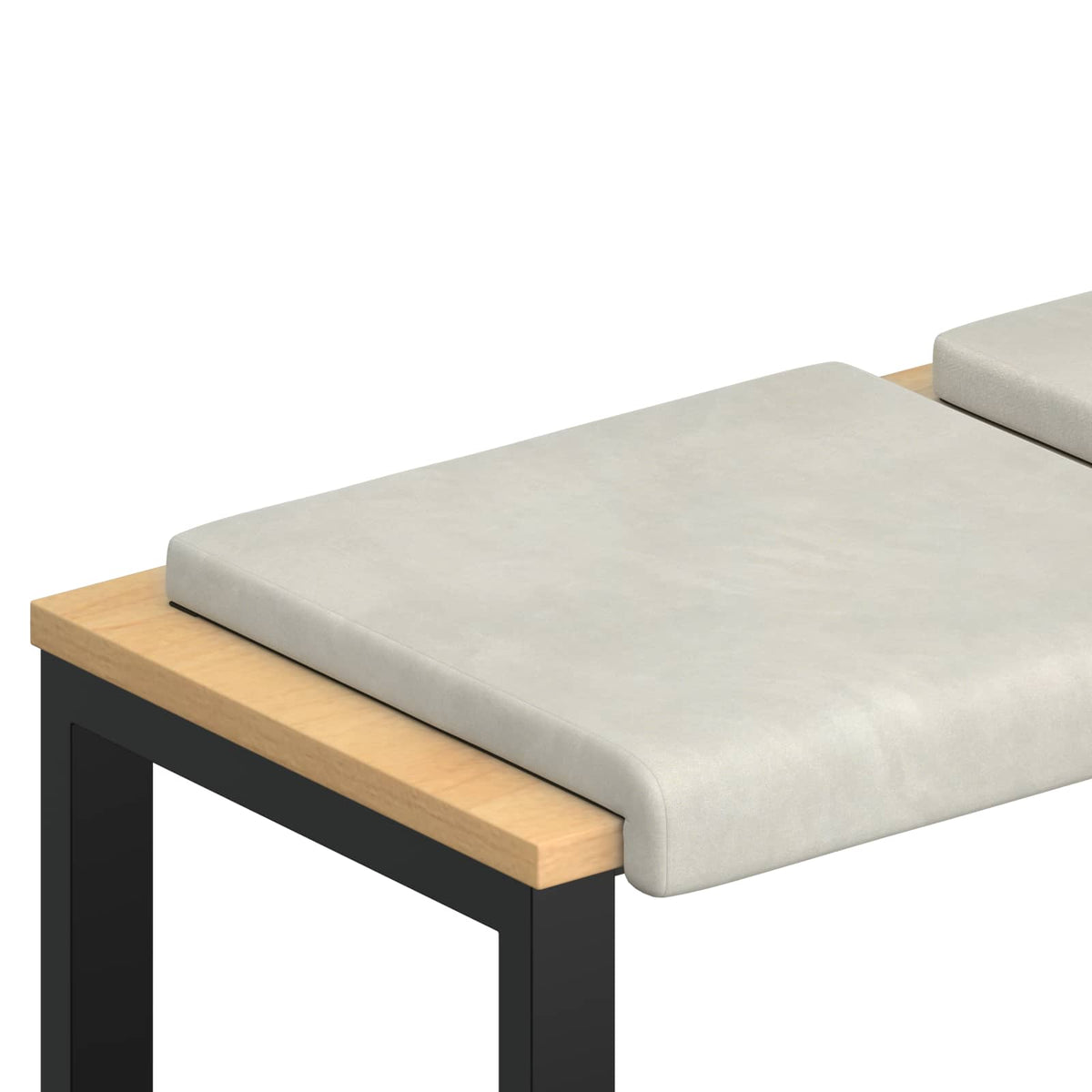 Jastučić za klupu 4 kom. Baršun Krem Dubina 35 cm