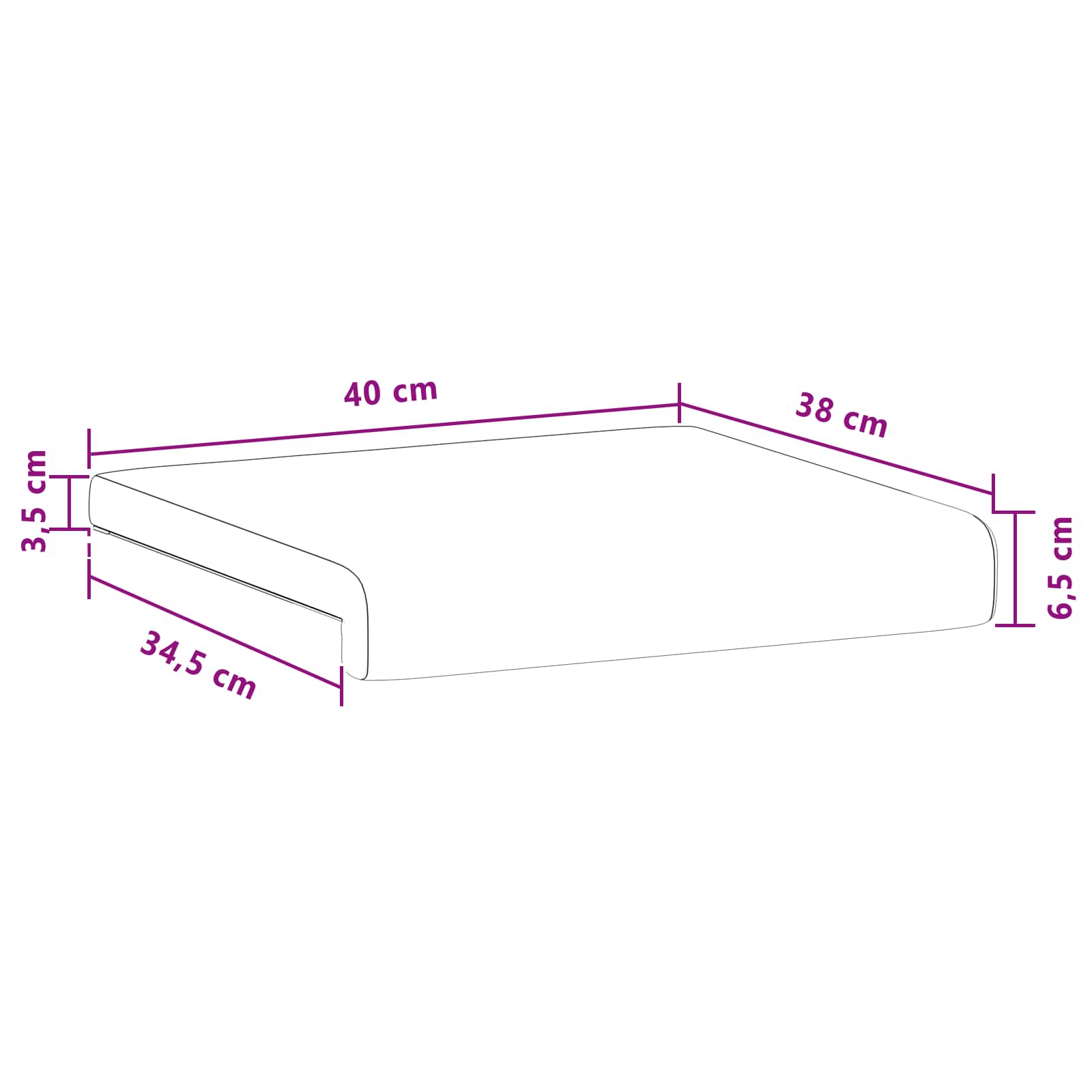 Jastučić za klupu 4 kom. Sherpa Tkanina Tamnosiva Dubina 35 cm