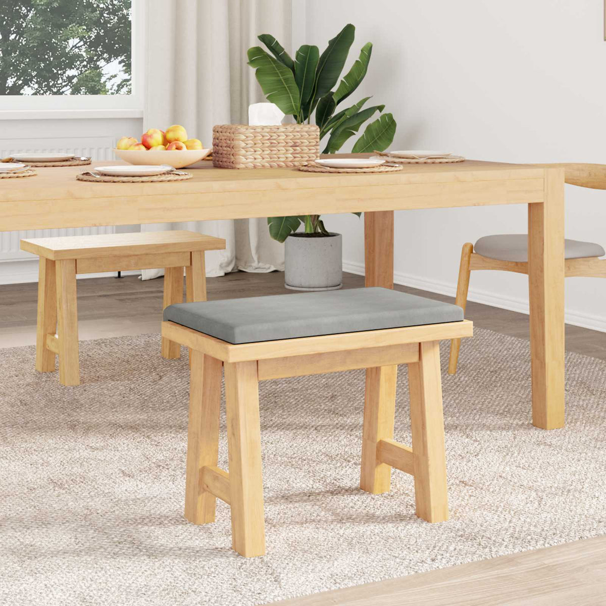 Jastučić za klupu Mikrovlakna Svjetlosiva Dubina 35 cm