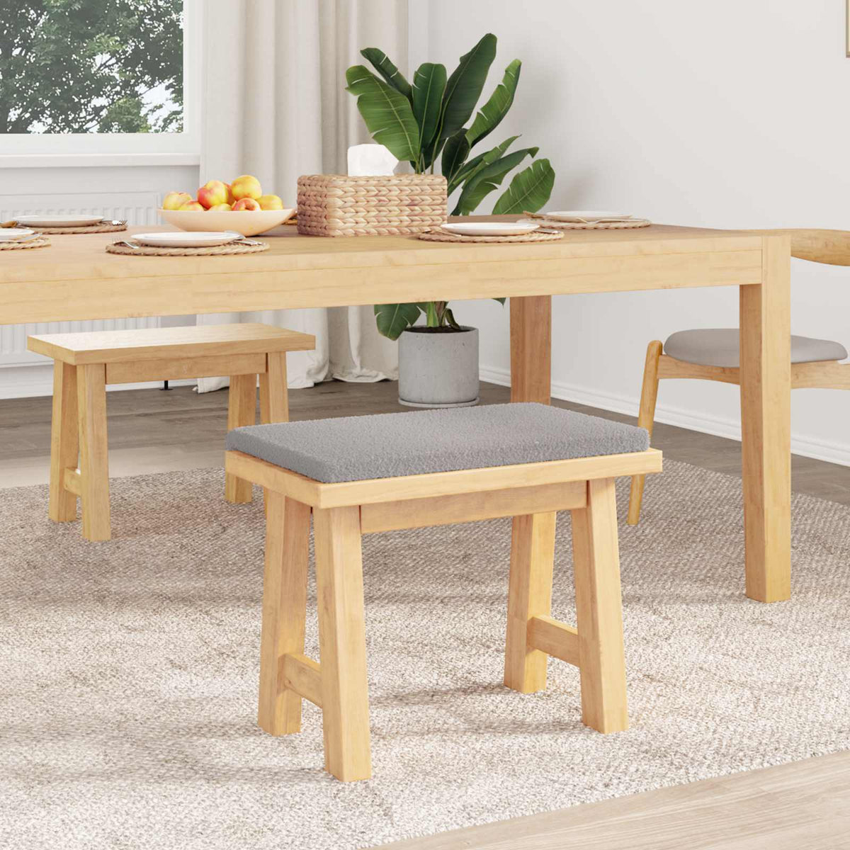 Jastučić za klupu Sherpa Tkanina Svjetlosiva Dubina 35 cm