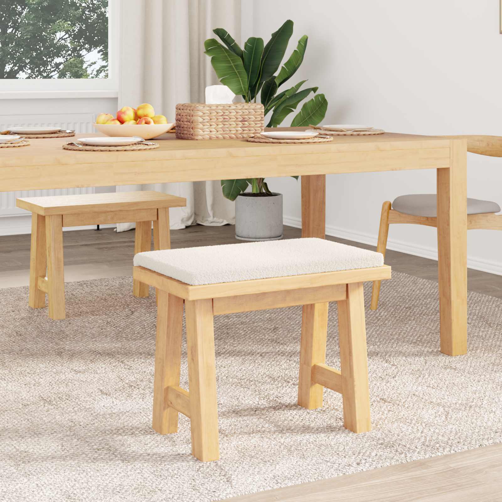 Jastučić za klupu Sherpa Tkanina Krem Dubina 35 cm