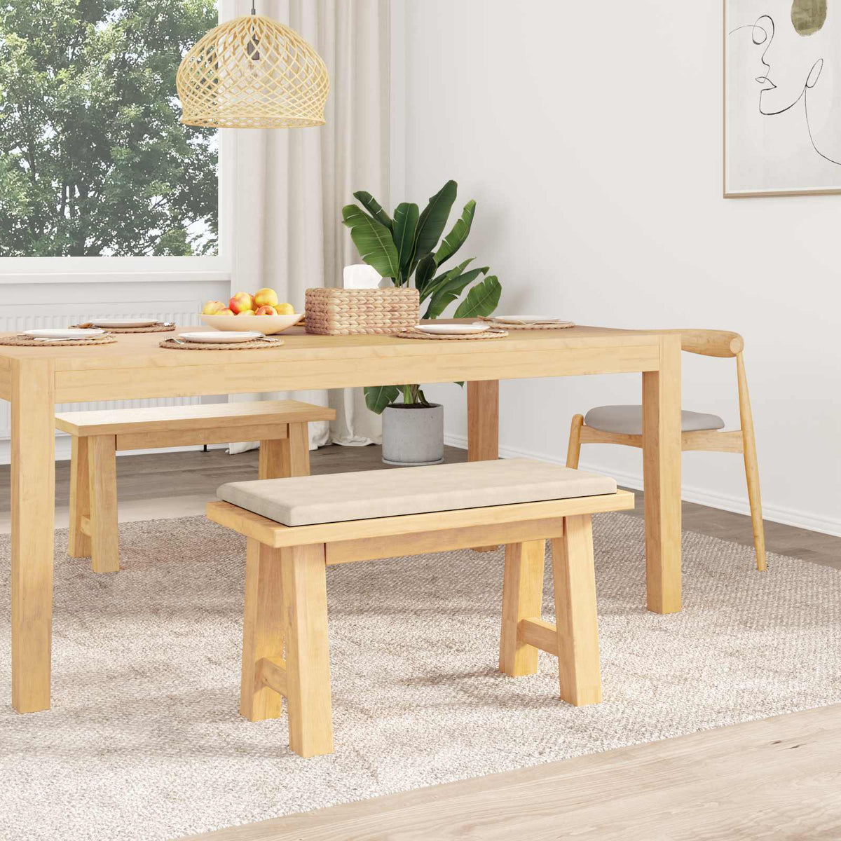 Jastučić za klupu Mikrovlakna Bež Dubina 35 cm