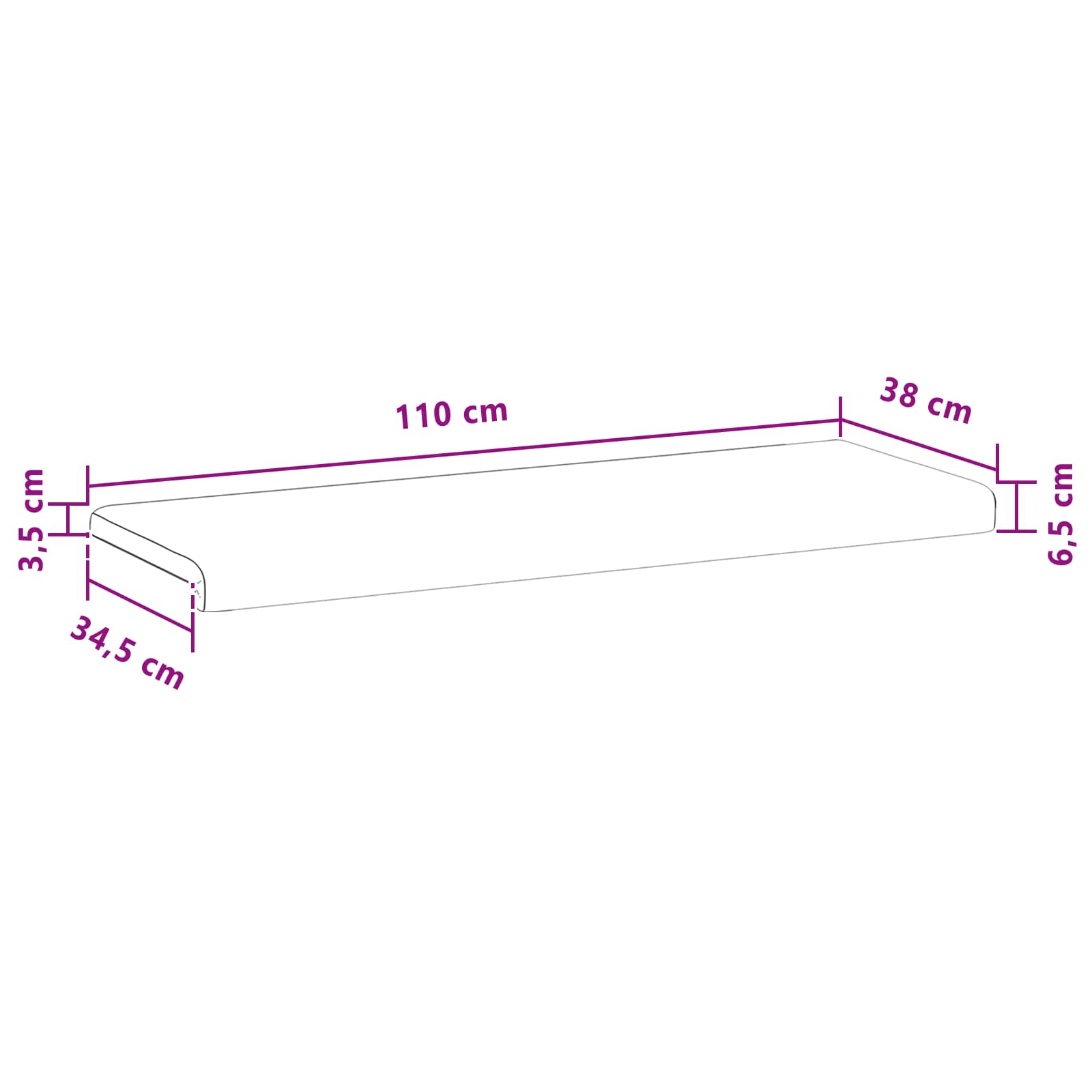 Jastučić za klupu Sherpa Tkanina Krem Dubina 35 cm