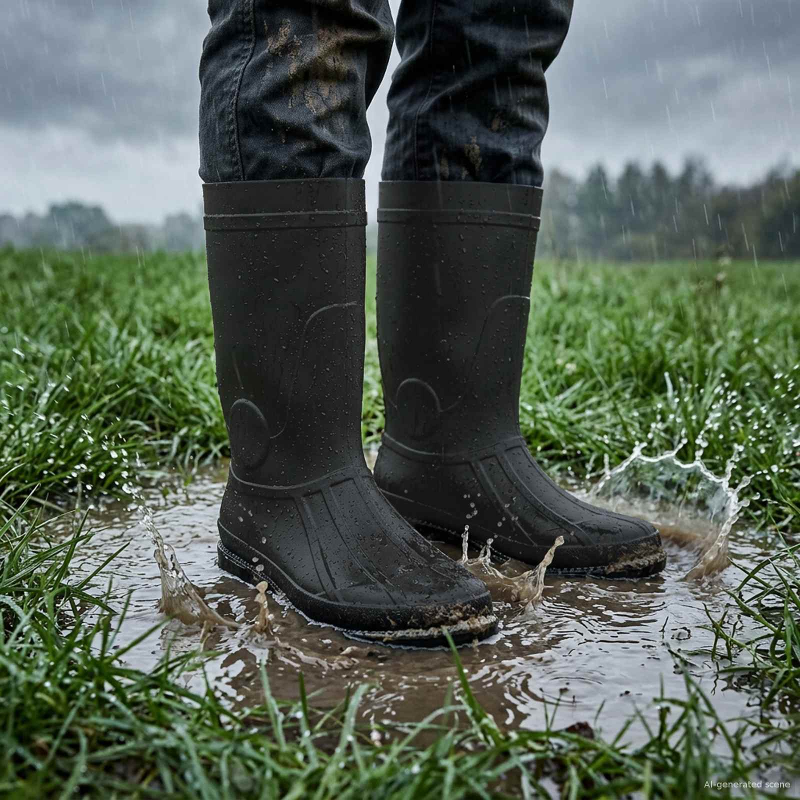 Kišne čizme PVC Veličina 43 Crna