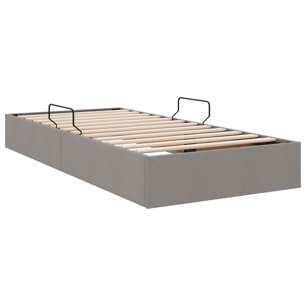 Otomanski krevet s pohranom Sivo-smeđa 100 x 200 cm tkanina