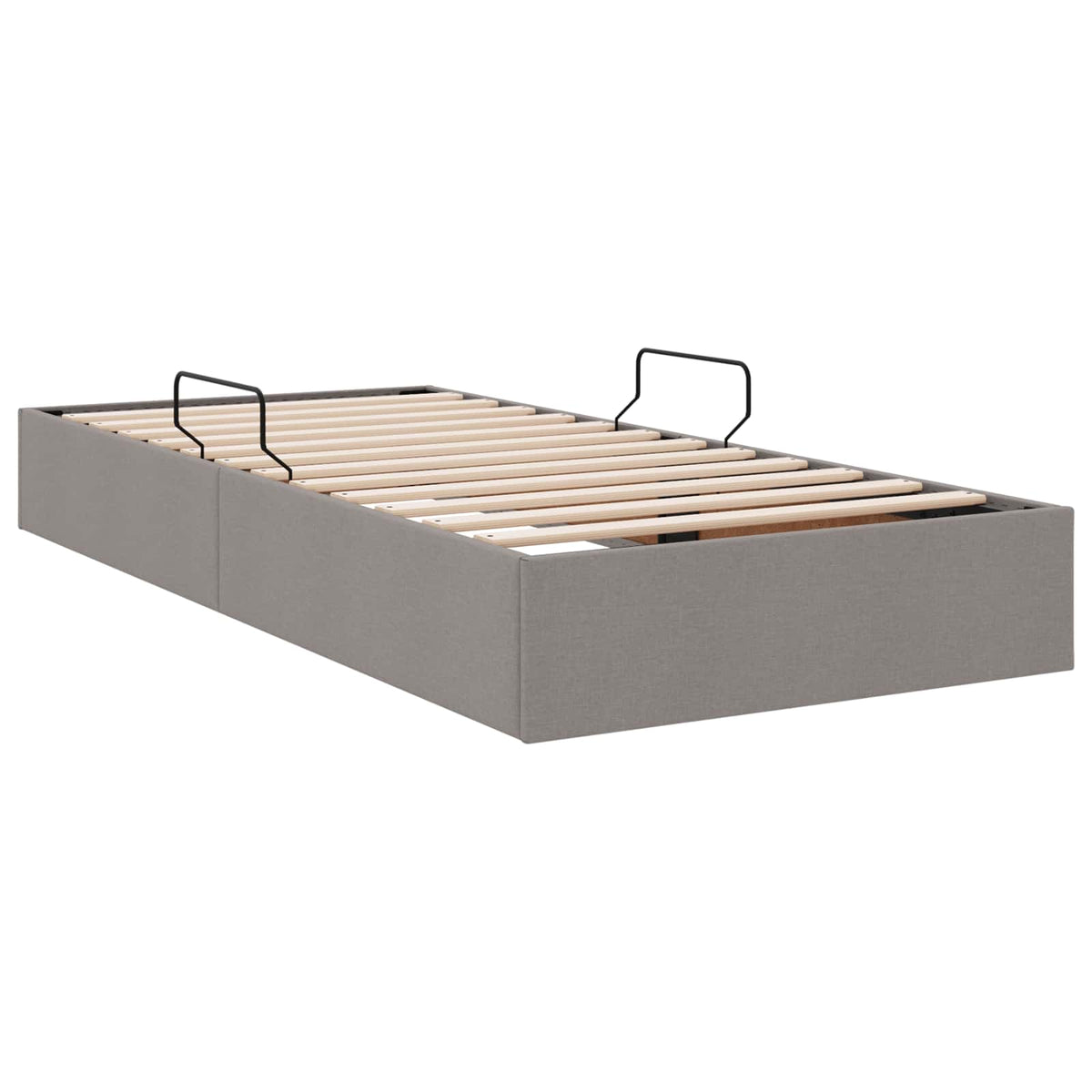 Otomanski krevet s pohranom Sivo-smeđa 100 x 200 cm tkanina