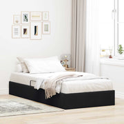 Otomanski krevet s pohranom Crna 90 x 190 cm Baršun