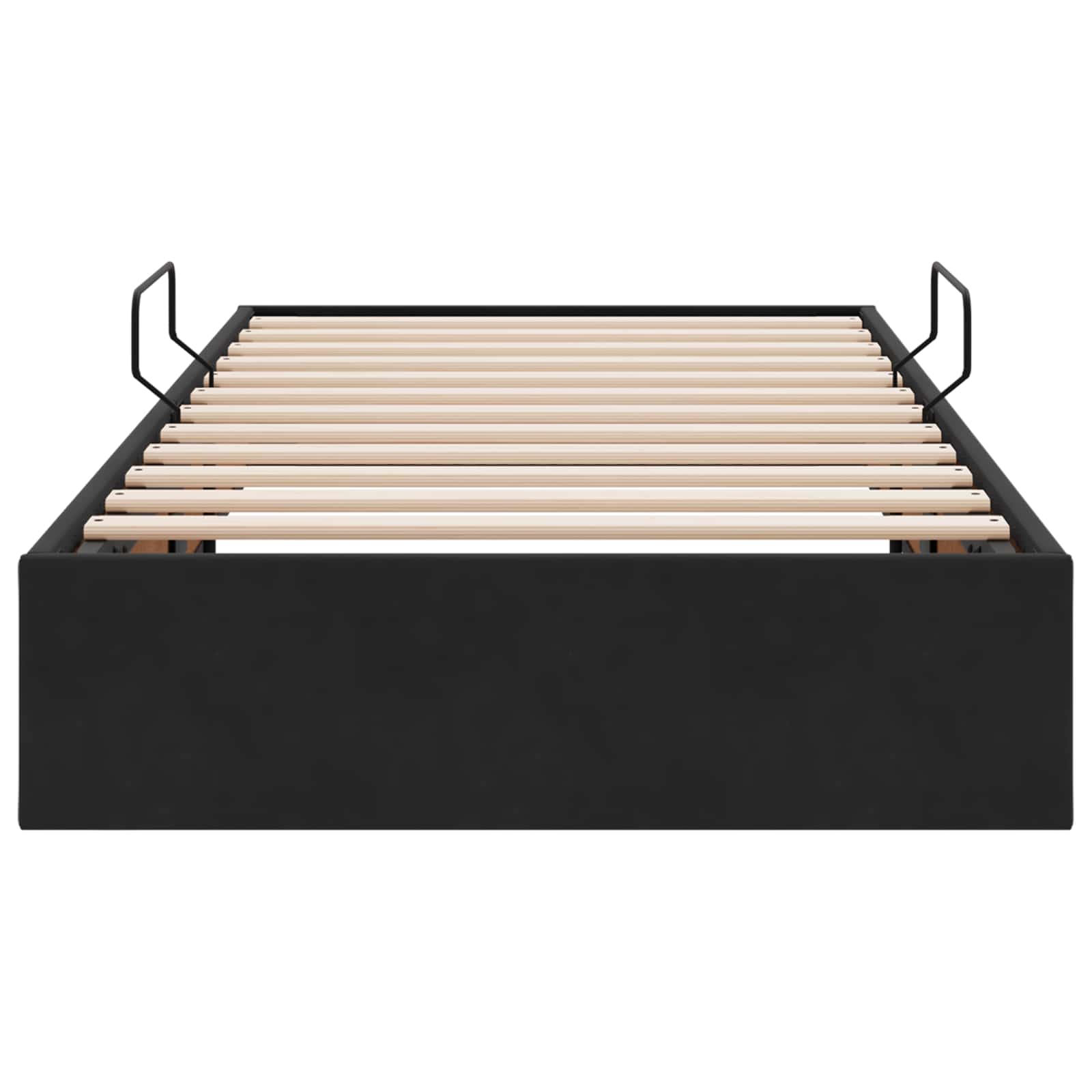 Otomanski krevet s pohranom Crna 90 x 200 cm Baršun