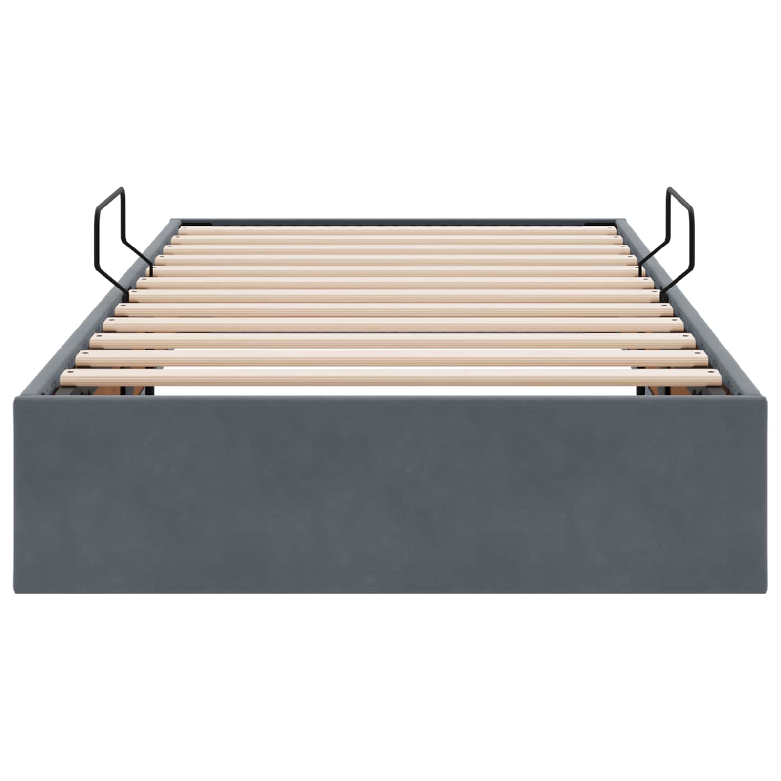 Otomanski krevet s pohranom Tamnosiva 100 x 200 cm Baršun