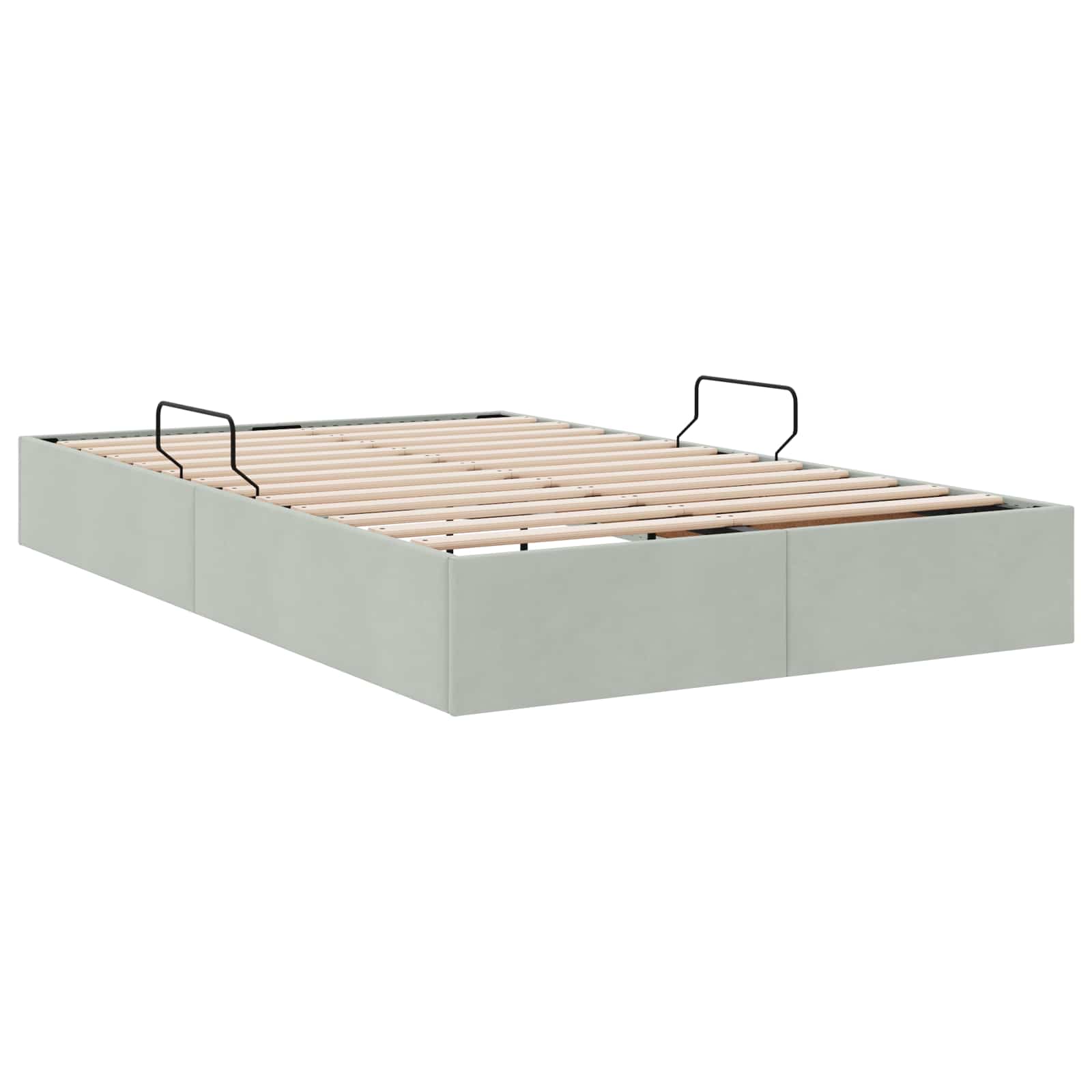 Otomanski krevet s pohranom Svjetlosiva 120 x 200 cm Baršun