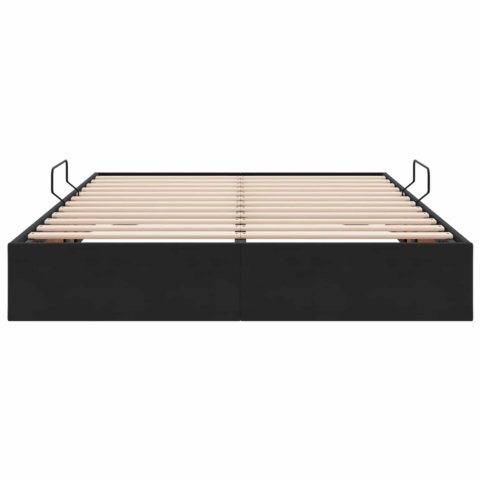 Otomanski krevet s pohranom Crna 140 x 190 cm Baršun