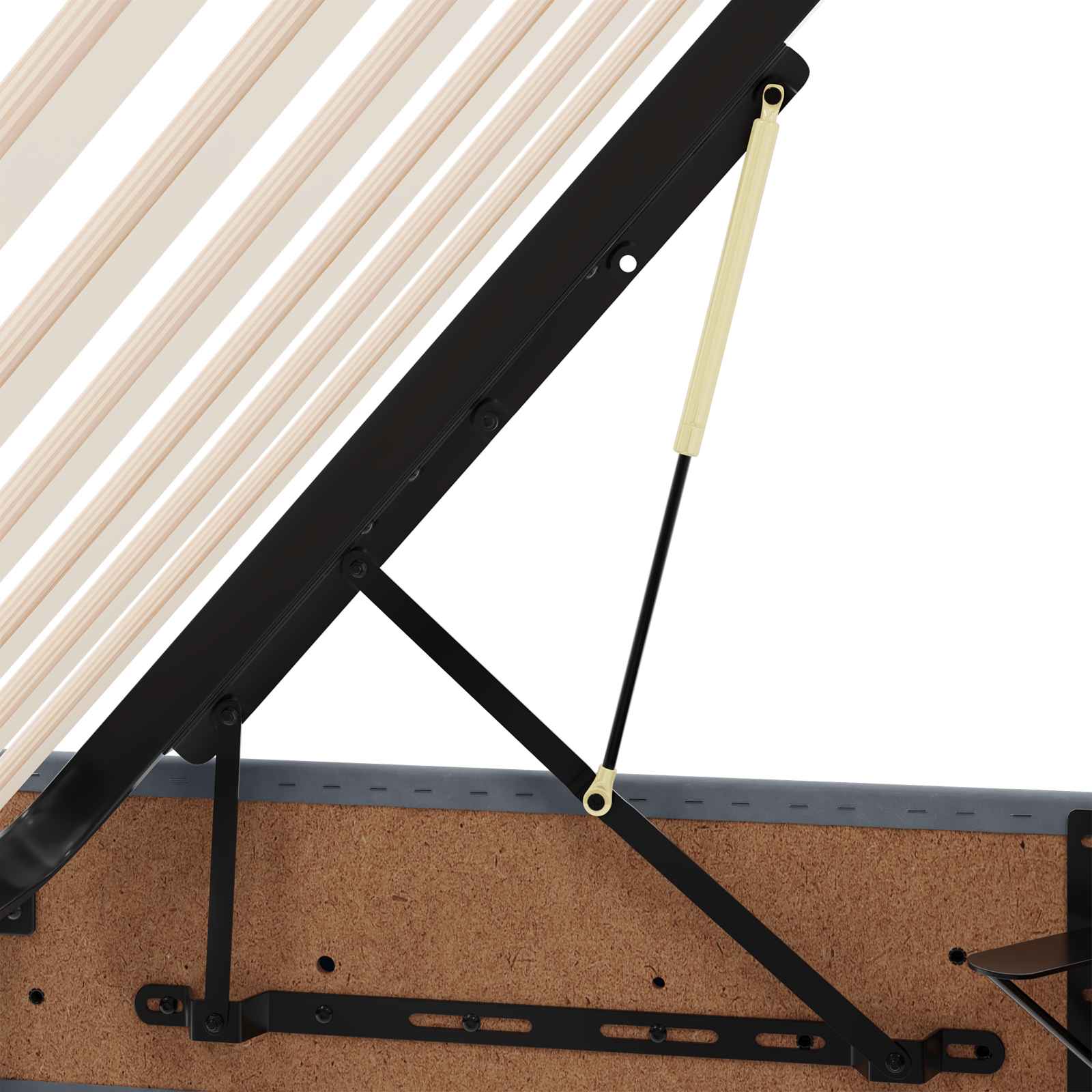 Otomanski krevet s pohranom Tamnosiva 200 x 200 cm Baršun