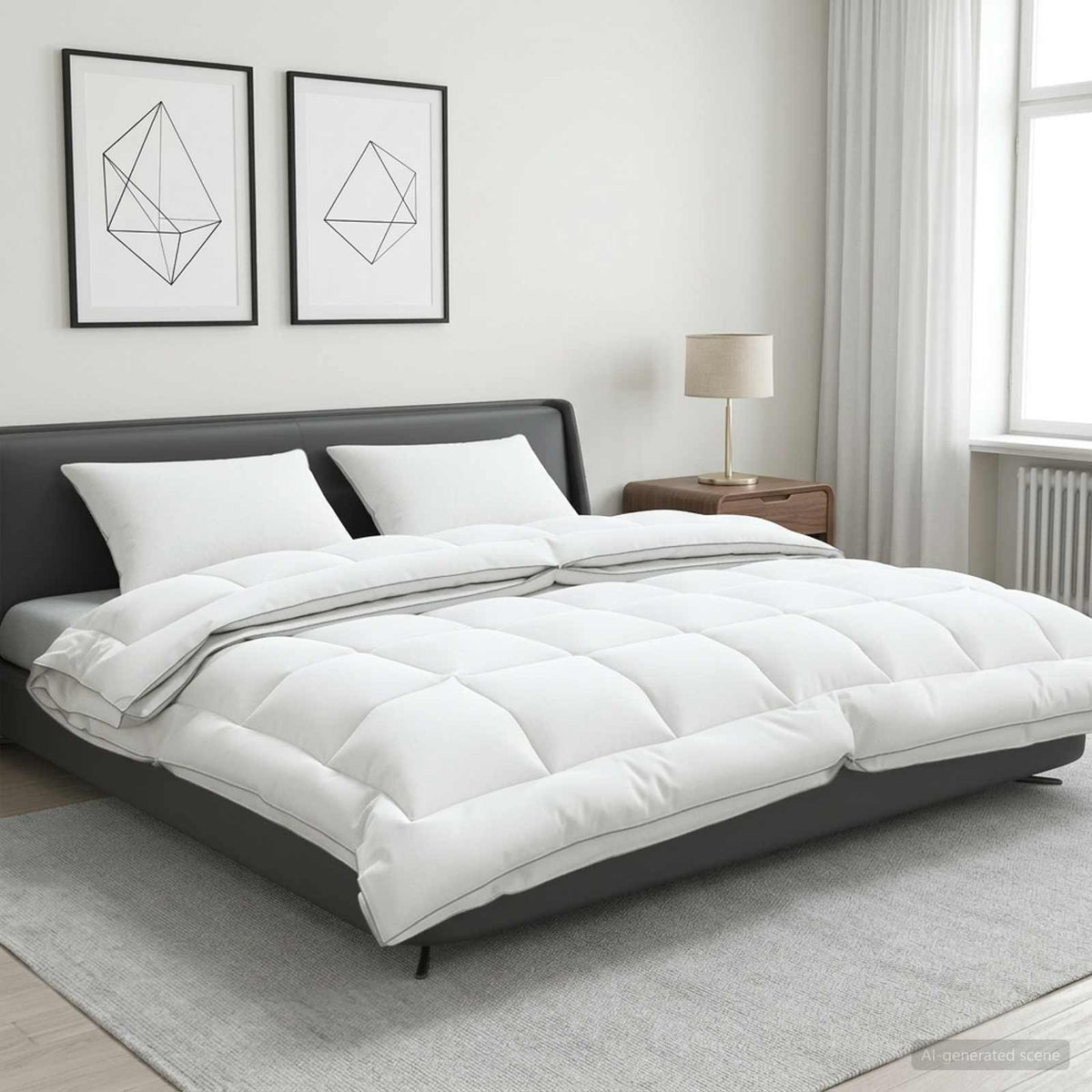 Set jastuka i popluna 3 kom. 200x240 cm 4 godišnja doba Vuna