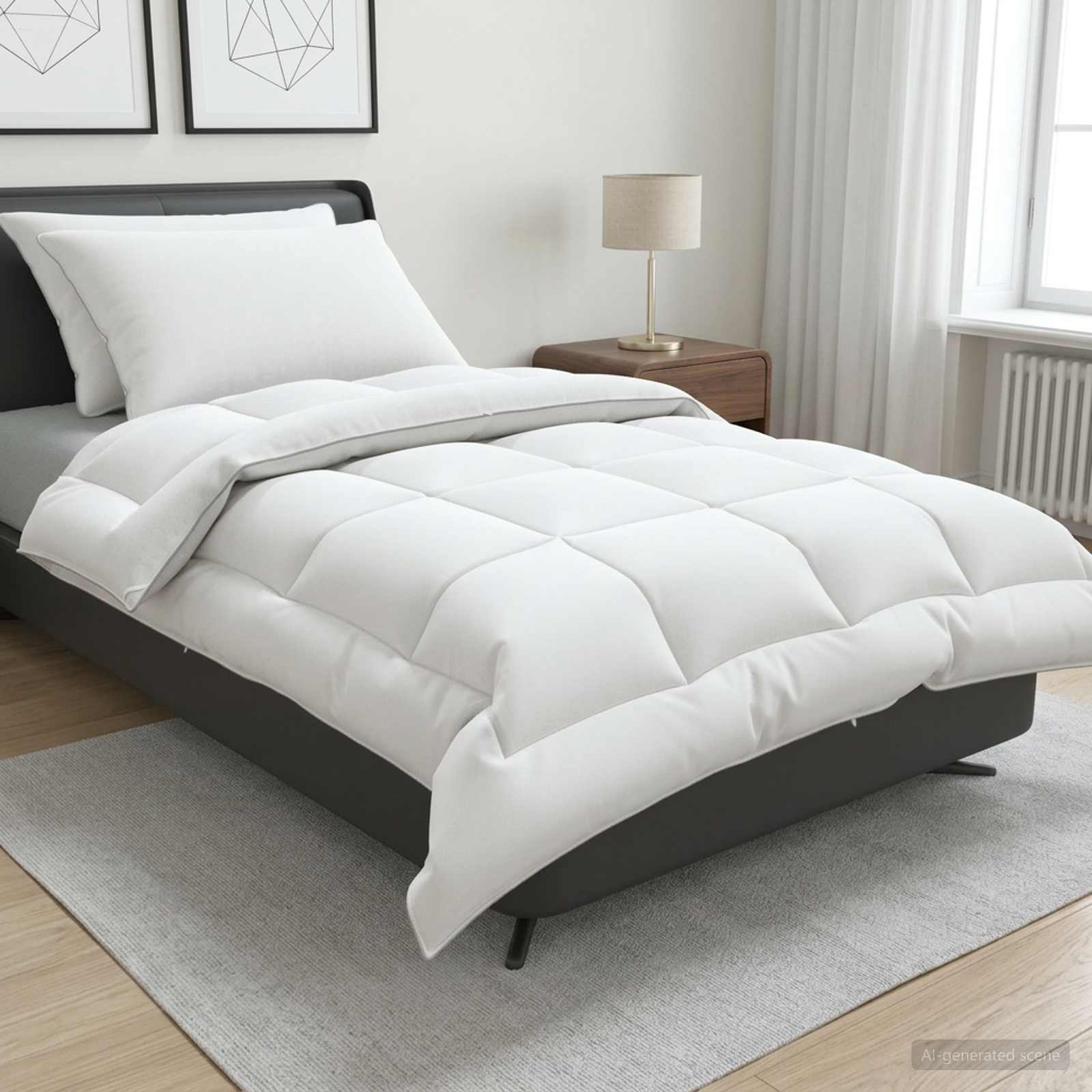 Set jastuka i popluna 3 kom. 155 x 220 cm 4 godišnja doba Vuna