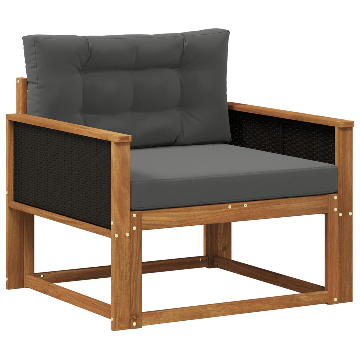 Srednja sofa za van Čvrsto drvo akacije Prirodna Smeđa 83 x 91 x 73 cm