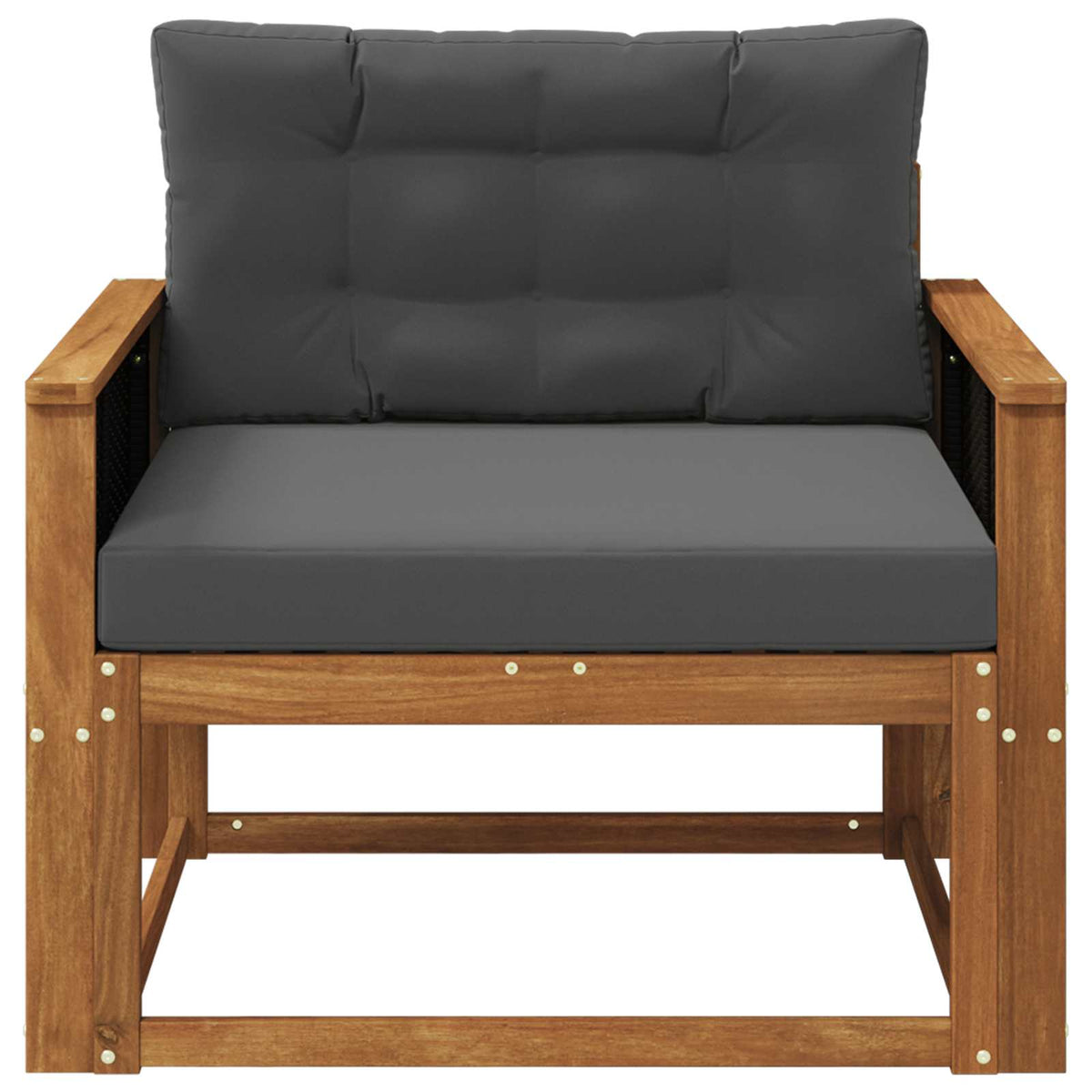 Srednja sofa za van Čvrsto drvo akacije Prirodna Smeđa 83 x 91 x 73 cm