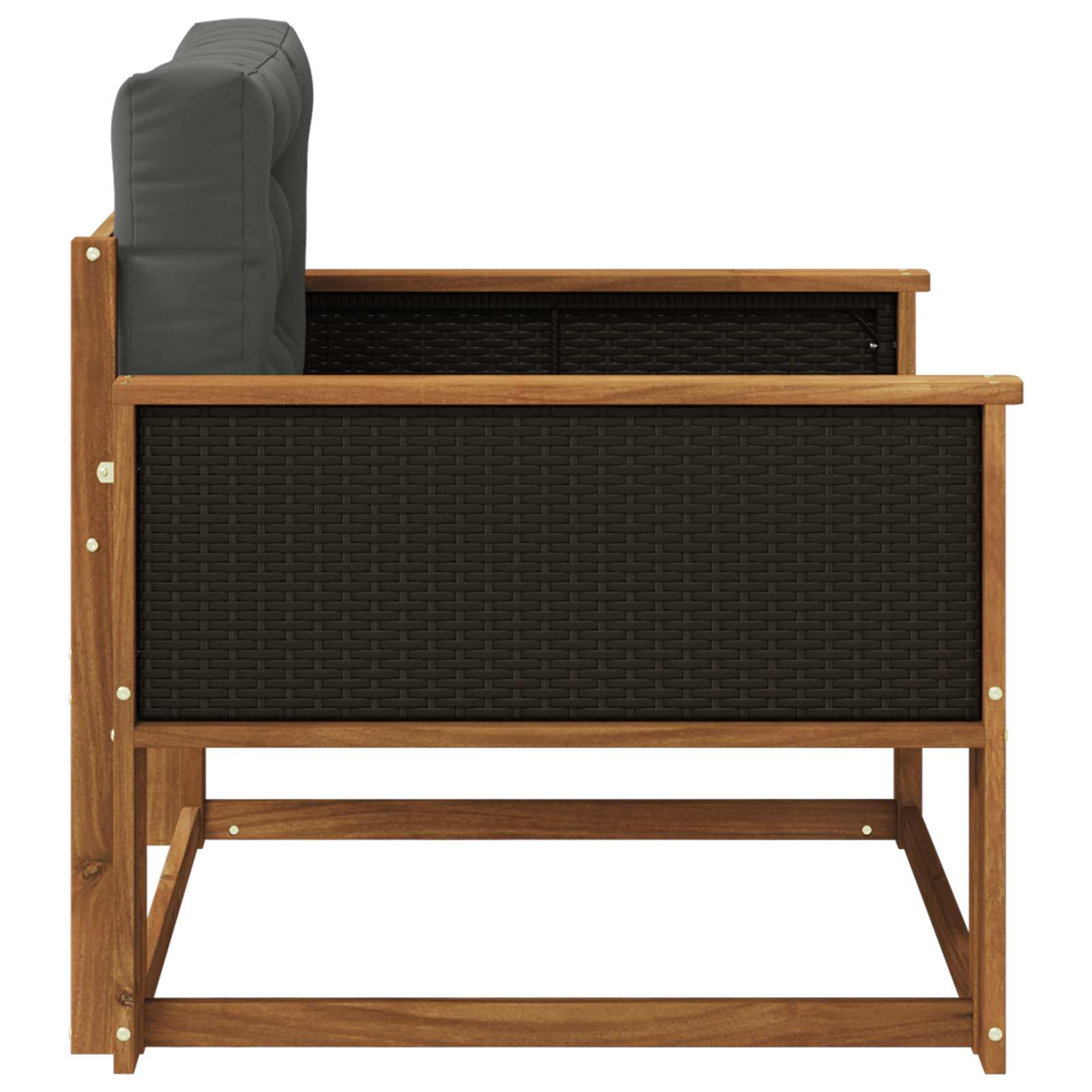 Srednja sofa za van Čvrsto drvo akacije Prirodna