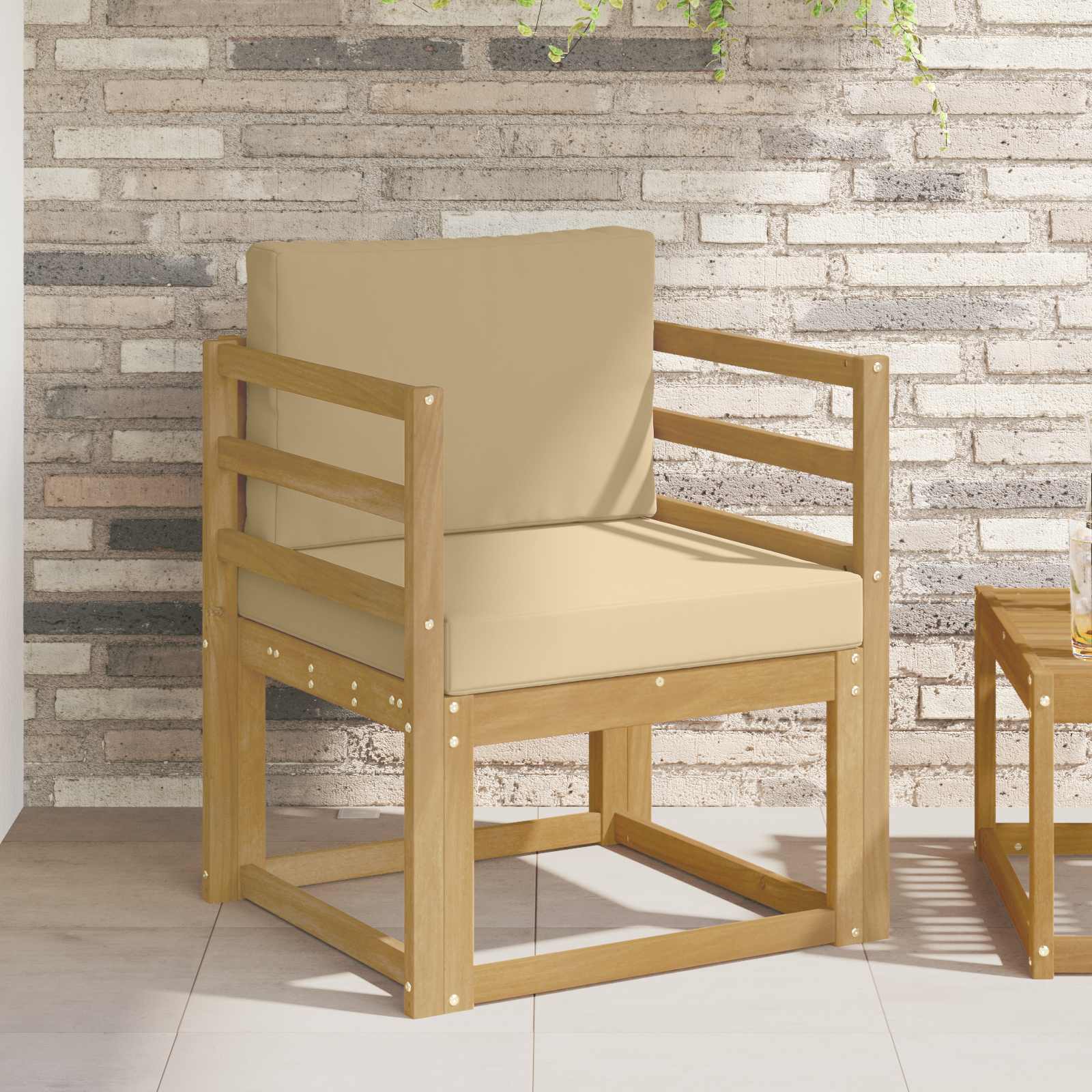 2 Komad Set vanjskih sofa Poliester Bijela i Bež