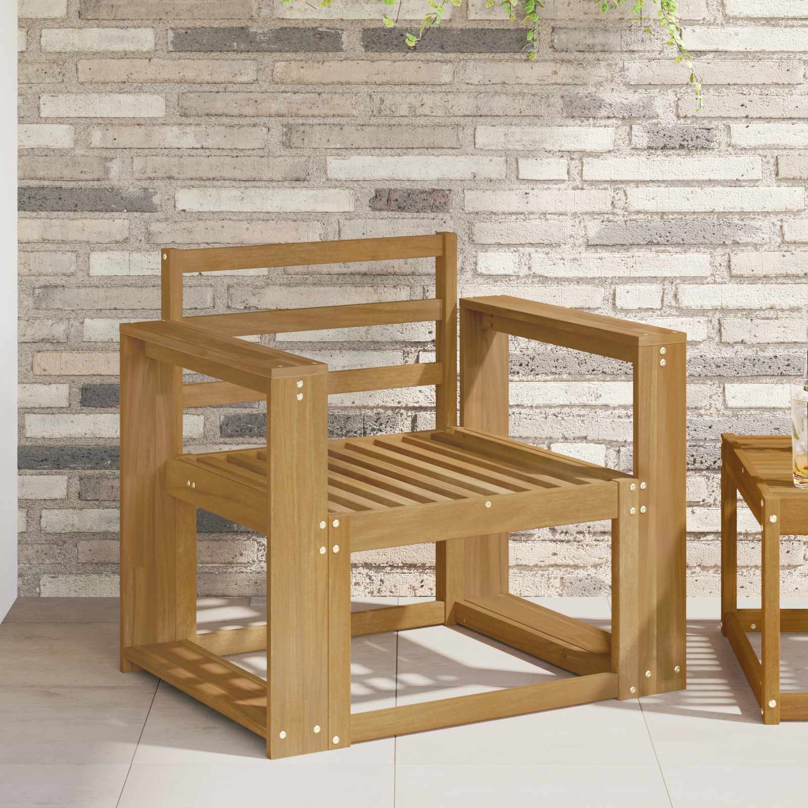 Set vanjskih sofa Čvrsto drvo akacije Bijela
