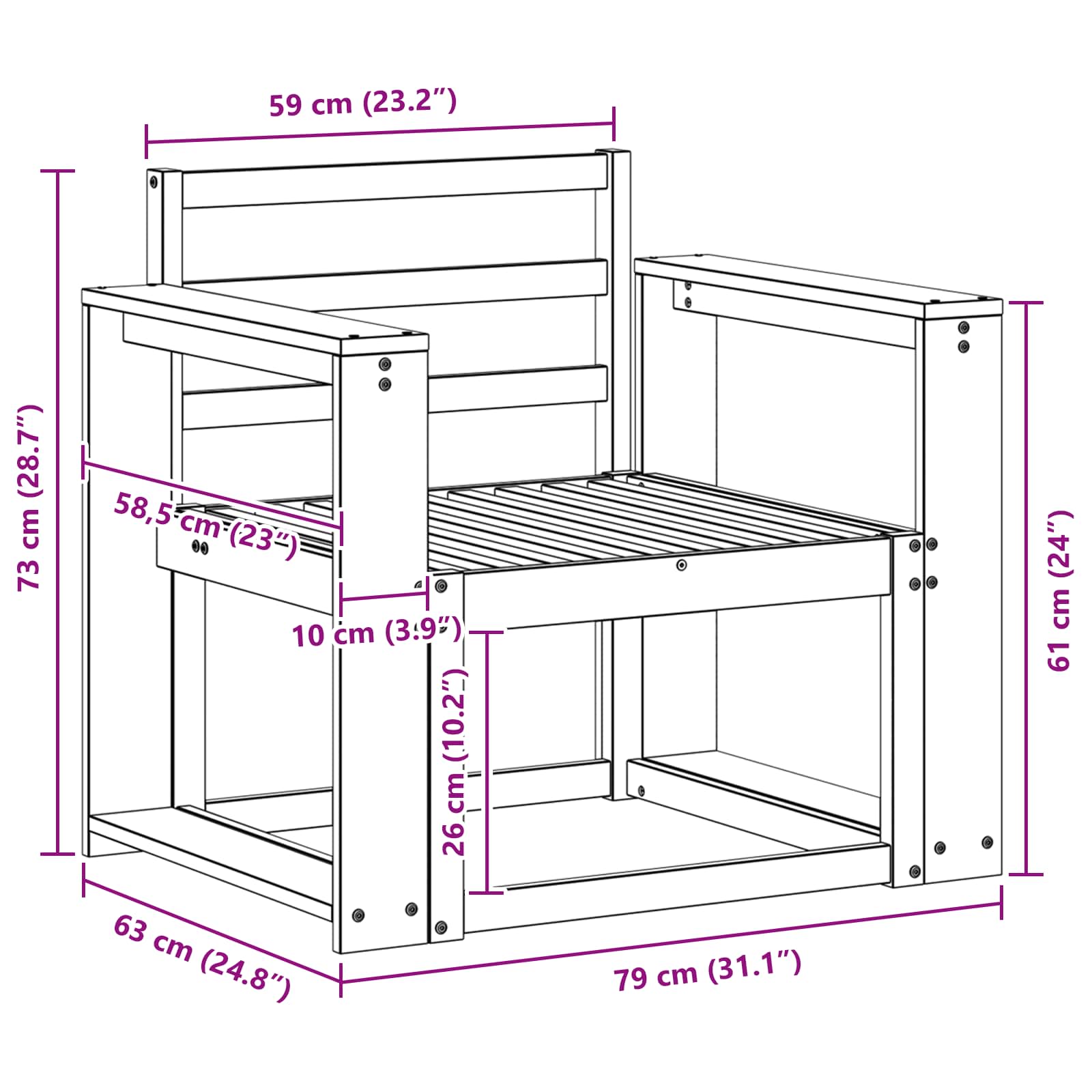 Set vanjskih sofa Čvrsto drvo akacije Bijela