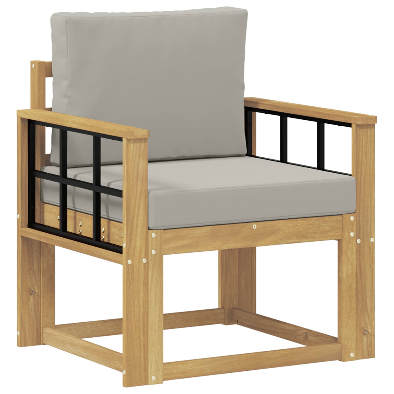 2 Komad Set vanjskih sofa Poliester Bijela i svijetlosiva