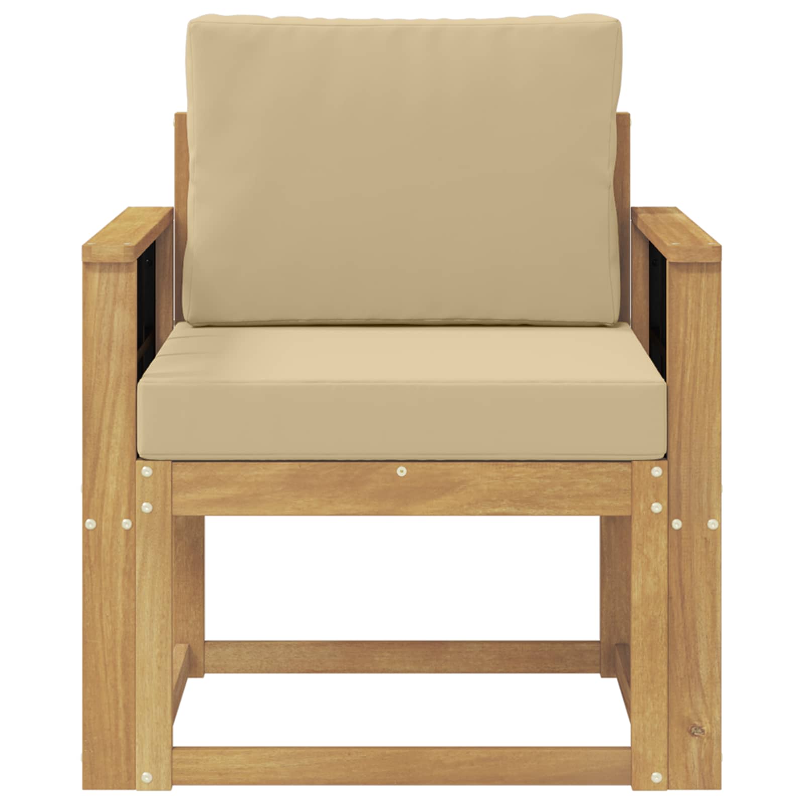 2 Komad Set vanjskih sofa Poliester Bijela i Bež