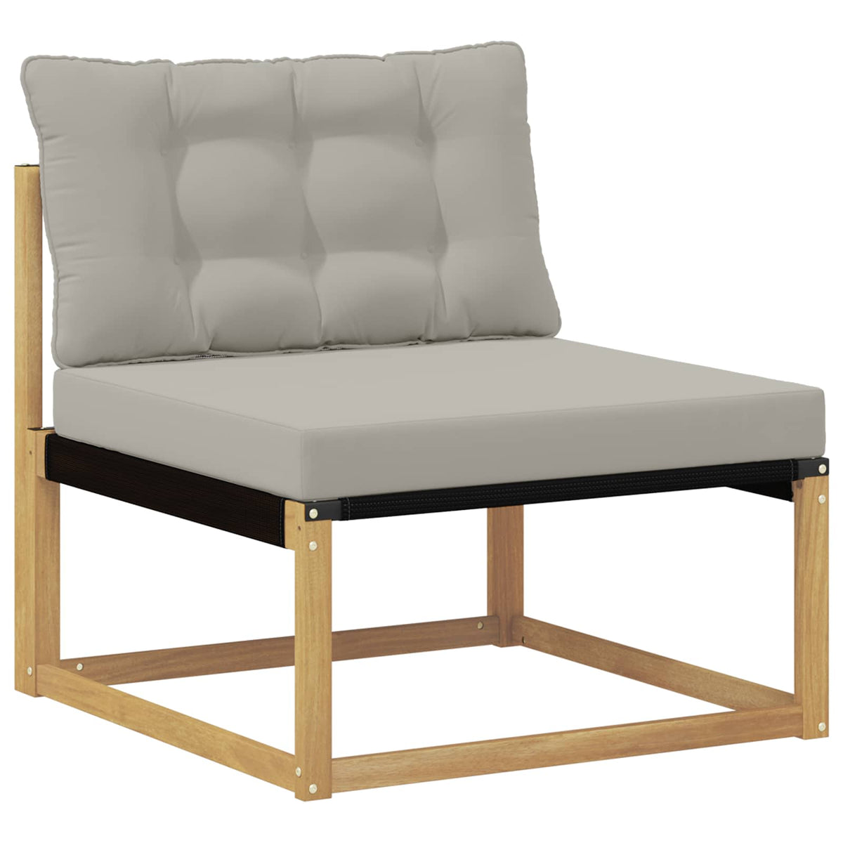 Set vanjskih sofa Čvrsto drvo akacije i Textilene Bijela