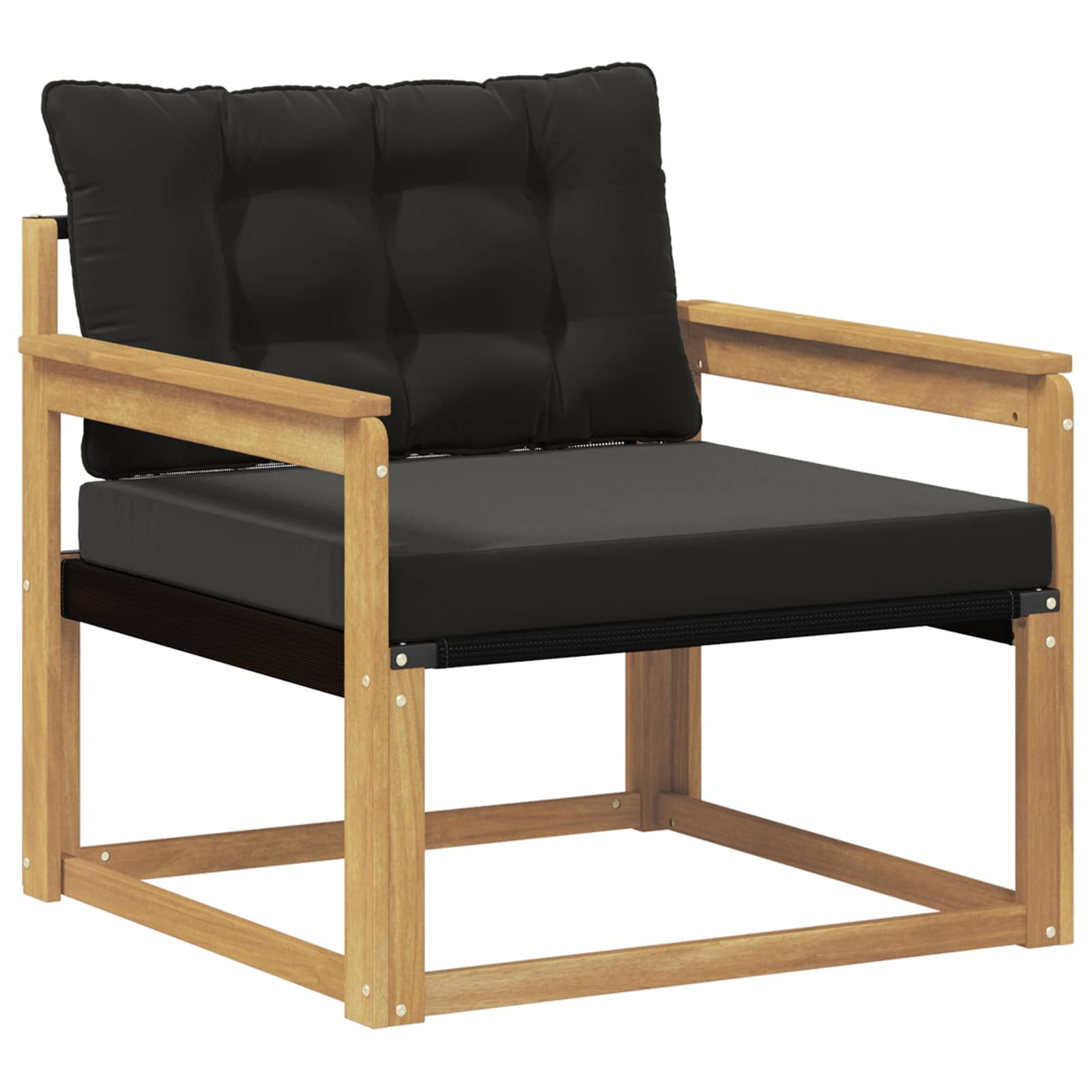 Set vanjskih sofa Čvrsto drvo akacije i Textilene Bijela
