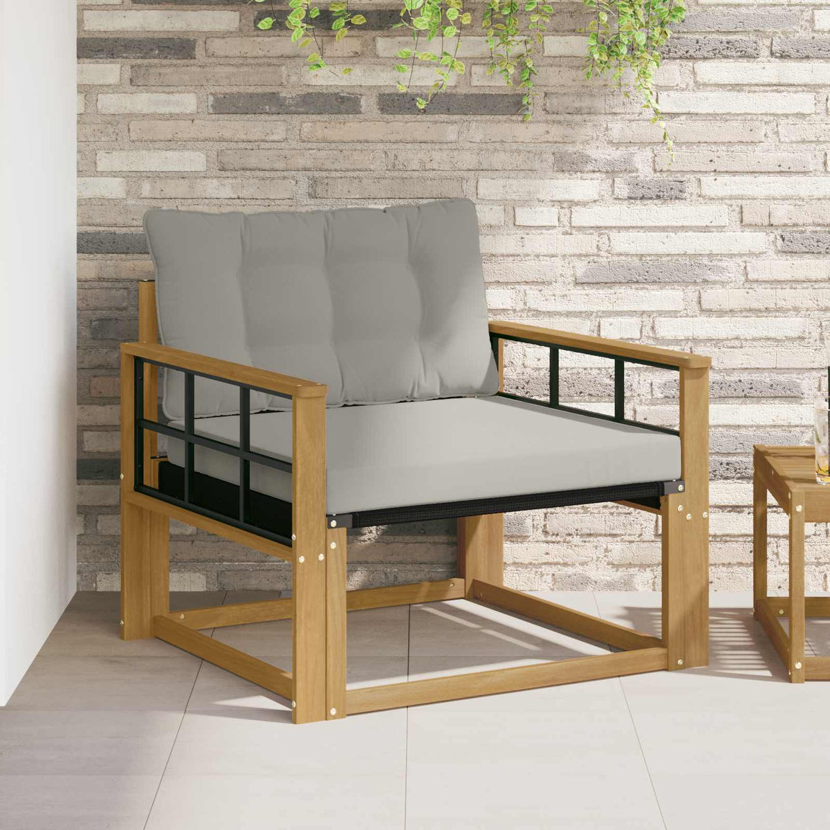 Set vanjskih sofa Čvrsto drvo akacije i Textilene