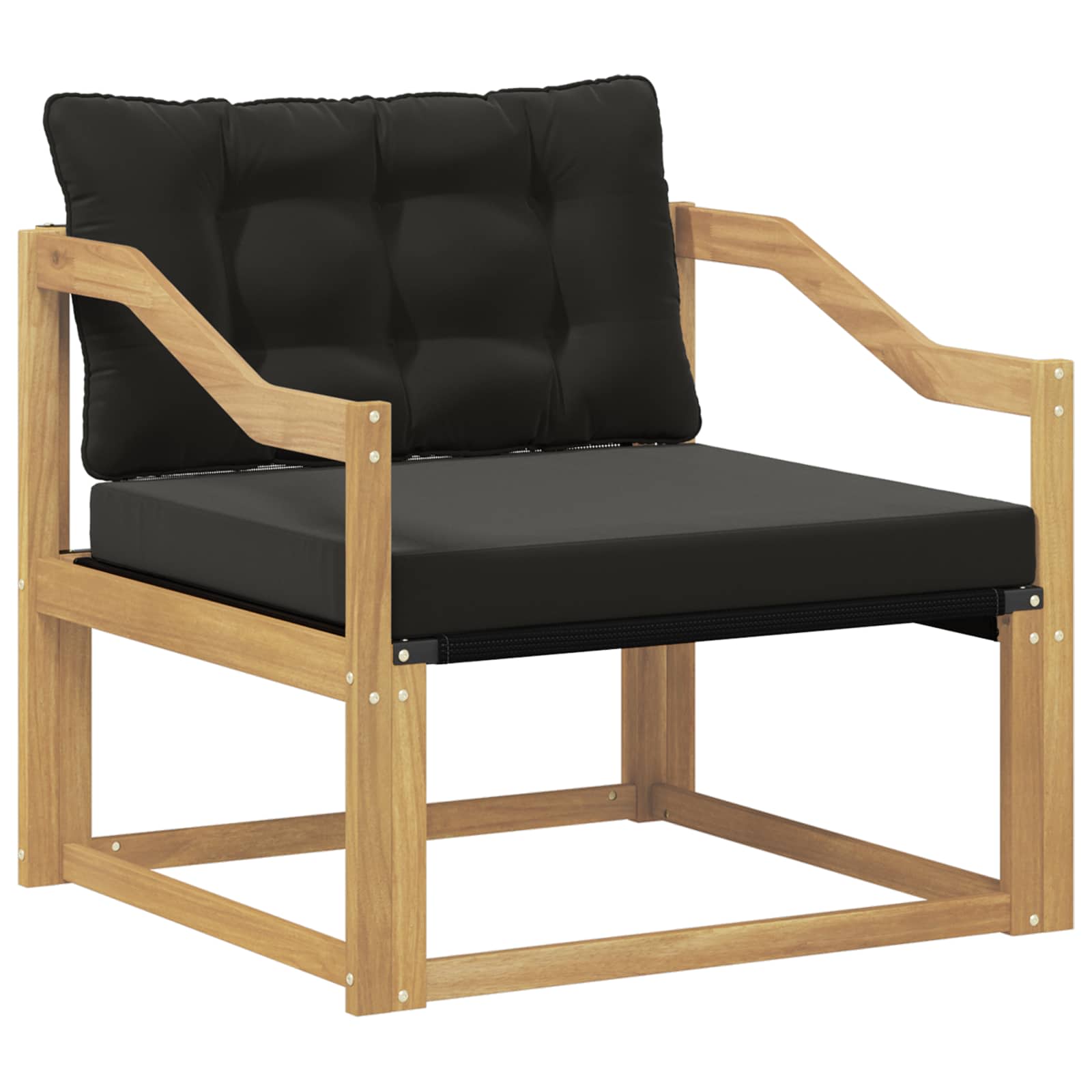 Set vanjskih sofa Čvrsto drvo akacije i Textilene Bijela