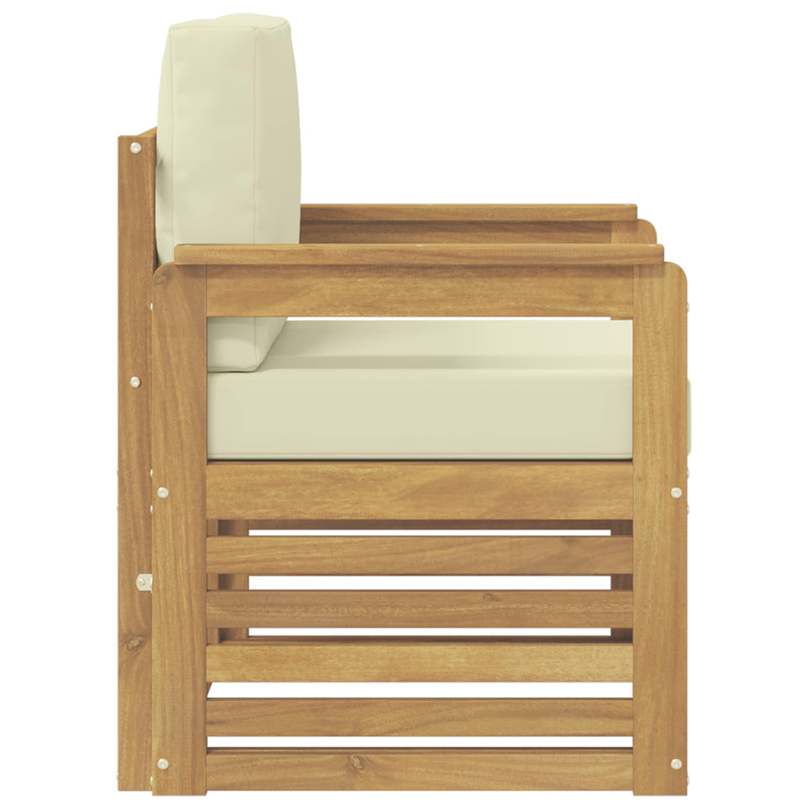 2 Komad Set vanjskih sofa Poliester Bijela i Krem