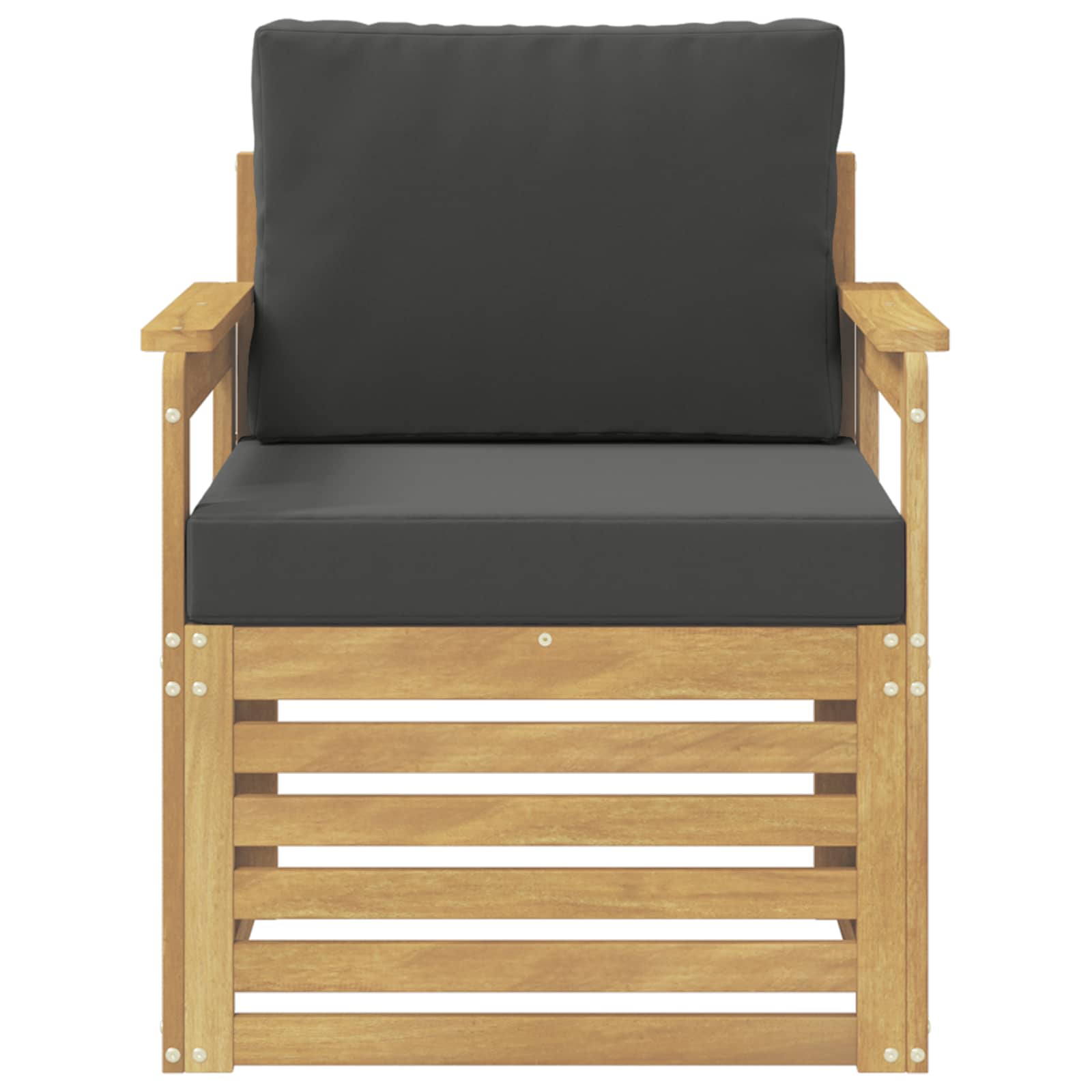 2 Komad Set vanjskih sofa Poliester Bijela i Antracit